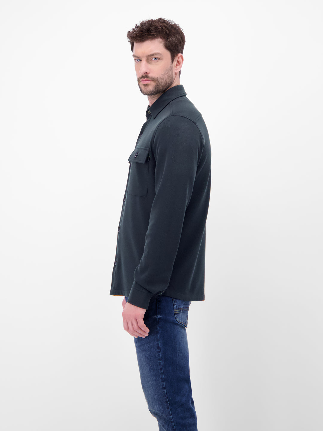 LERROS NAVY OVERSHIRT - NAVY