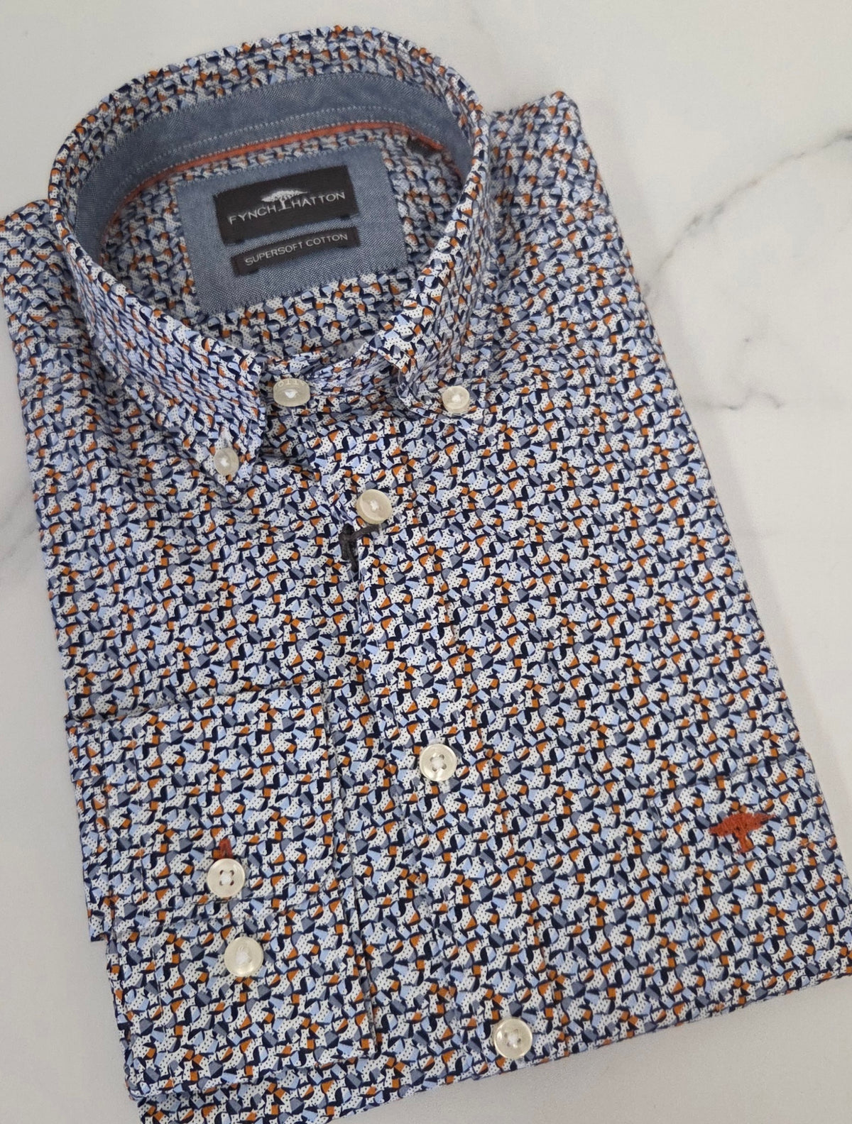FYNCH HATTON GRAPHIC PRINT L/S SHIRT (16095410/818) - MULTI
