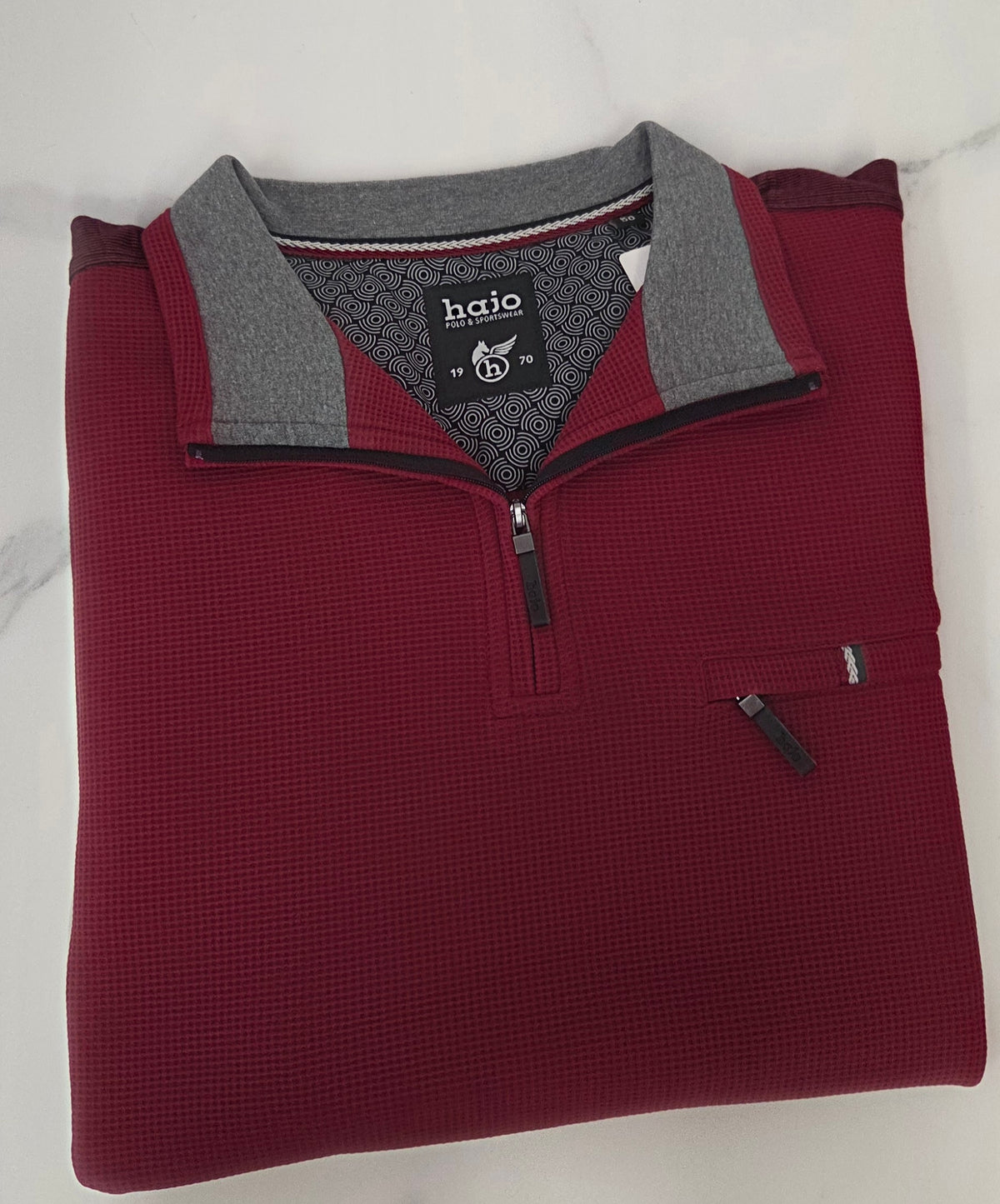 HAJO 1/2 ZIP SWEATSHIRT (28044/323) - RED