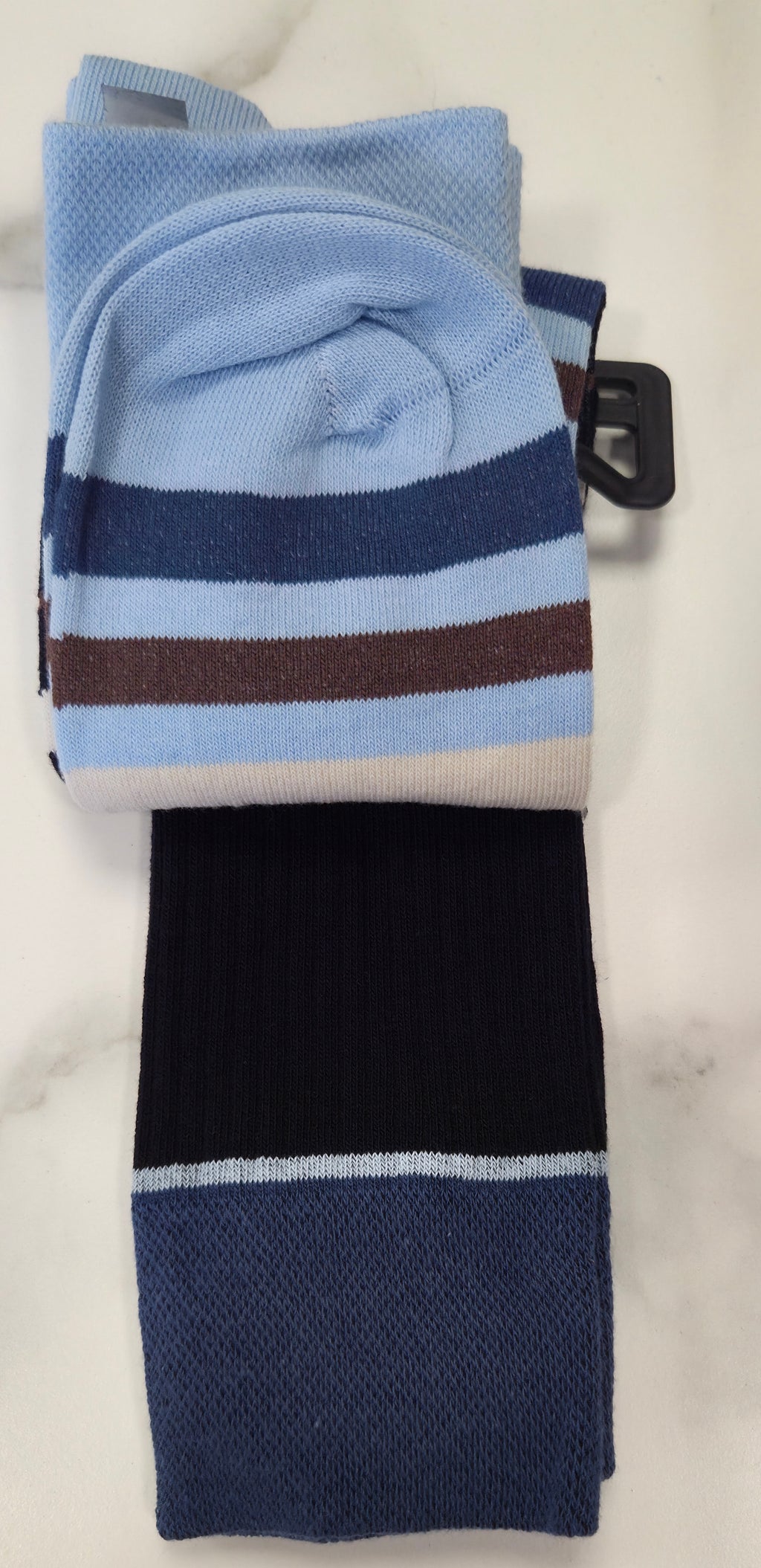 BUGATTI 2 PACK SOCK STRIPE (61135) - BLUE/NAVY