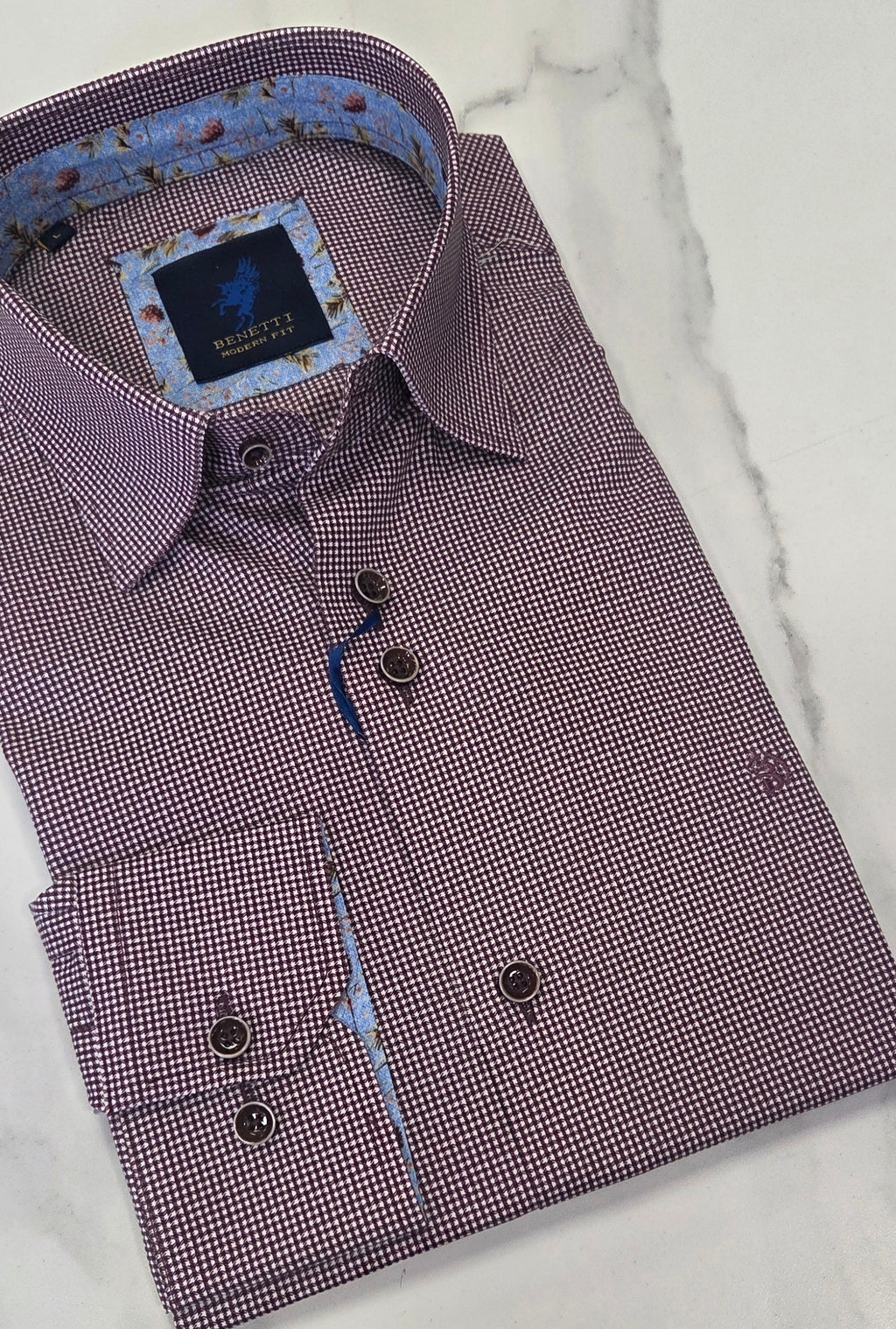BENETTI RIGA L/S SHIRT - WINE