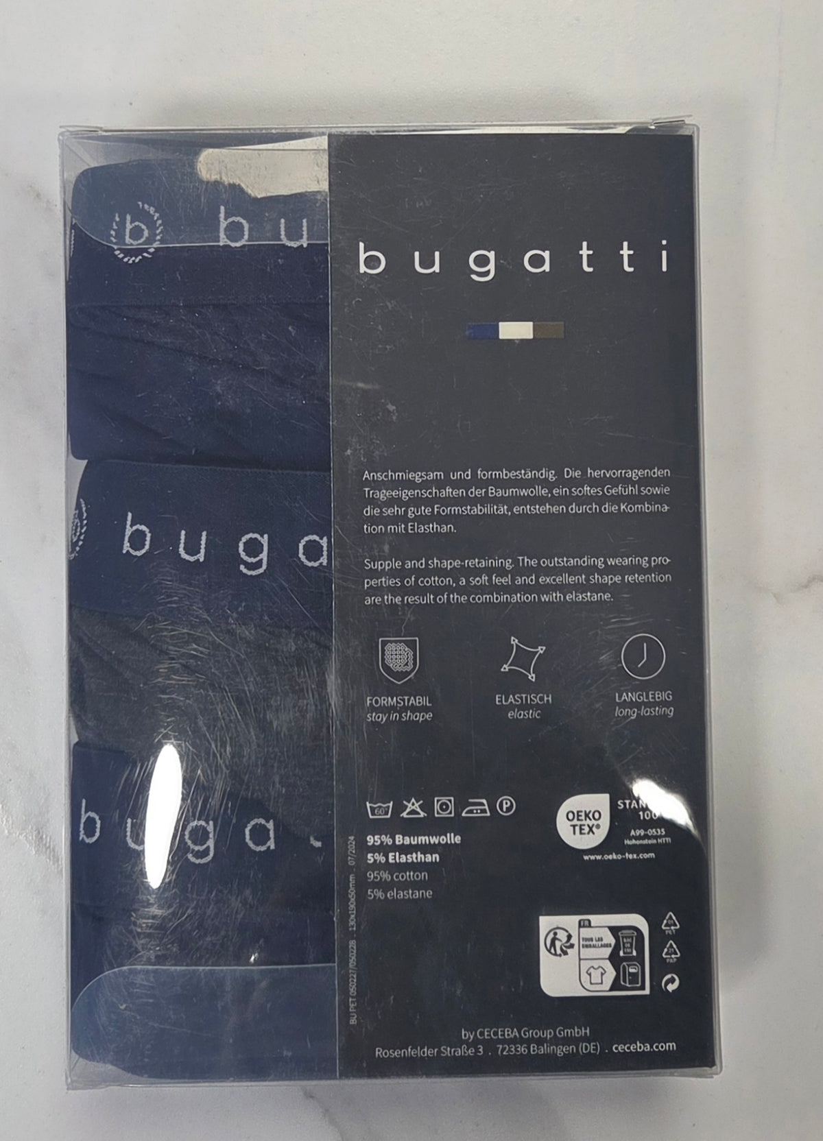 BUGATTI 3 PK MAINLAND TRUNK - NAVY/GREY