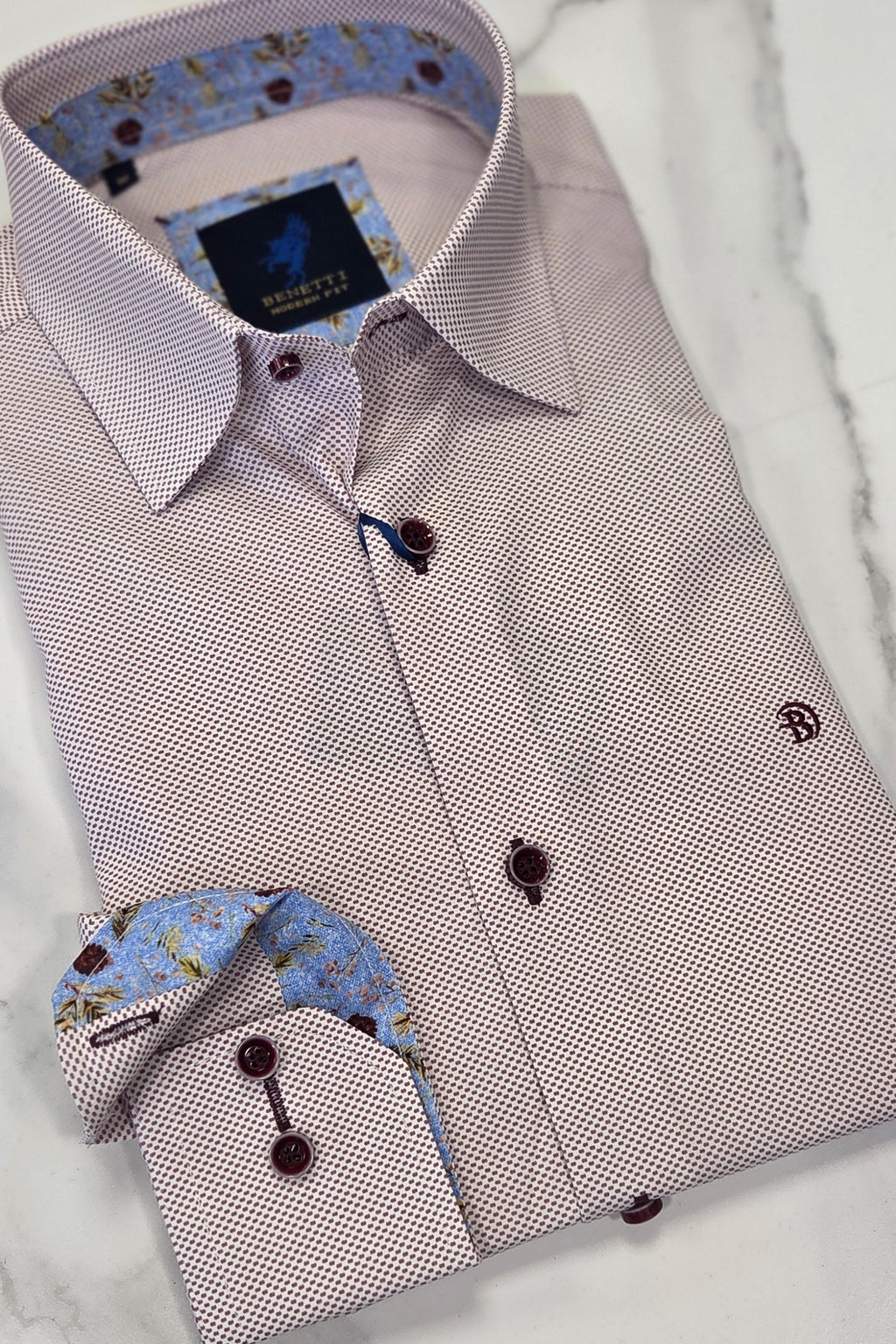 BENETTI BECKHAM L/S SHIRT _ PLUM