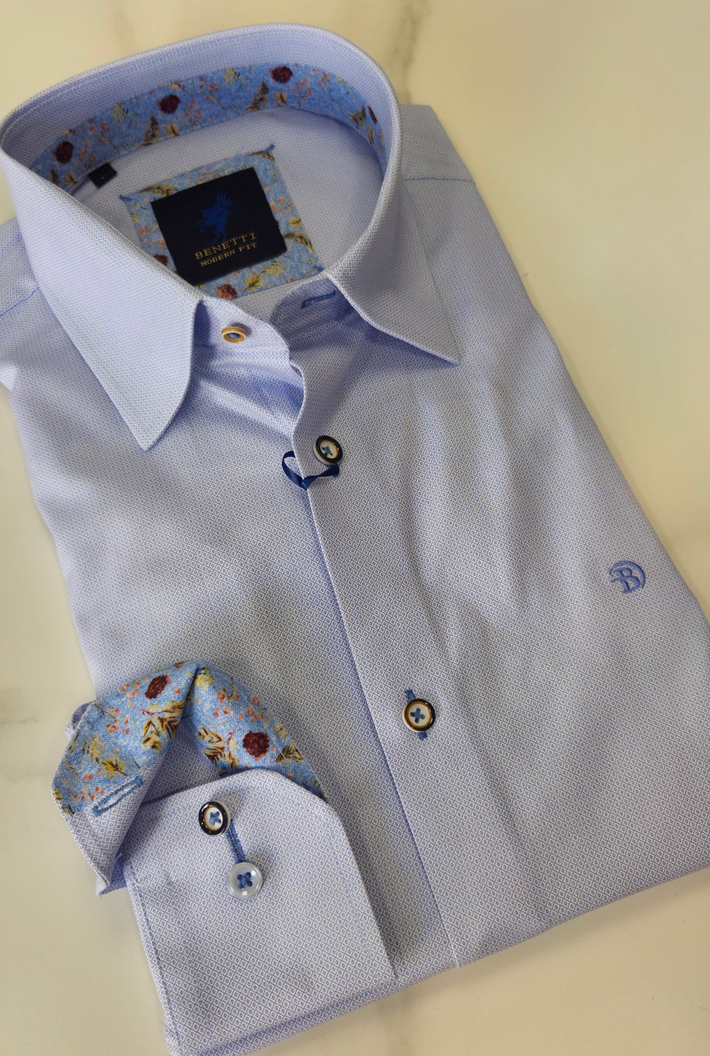 BENETTI ARLO L/S SHIRT -BLUE