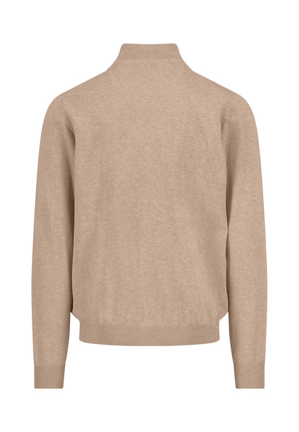 FYNCH HATTON 1/4 ZIP KNITWEAR - BEIGE