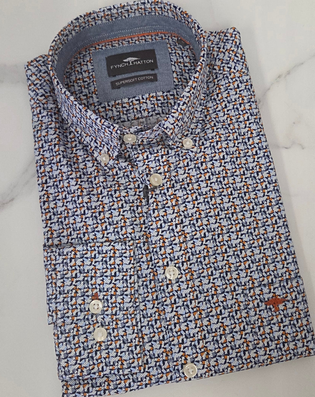 FYNCH HATTON GRAPHIC PRINT L/S SHIRT (16095410/818) - MULTI