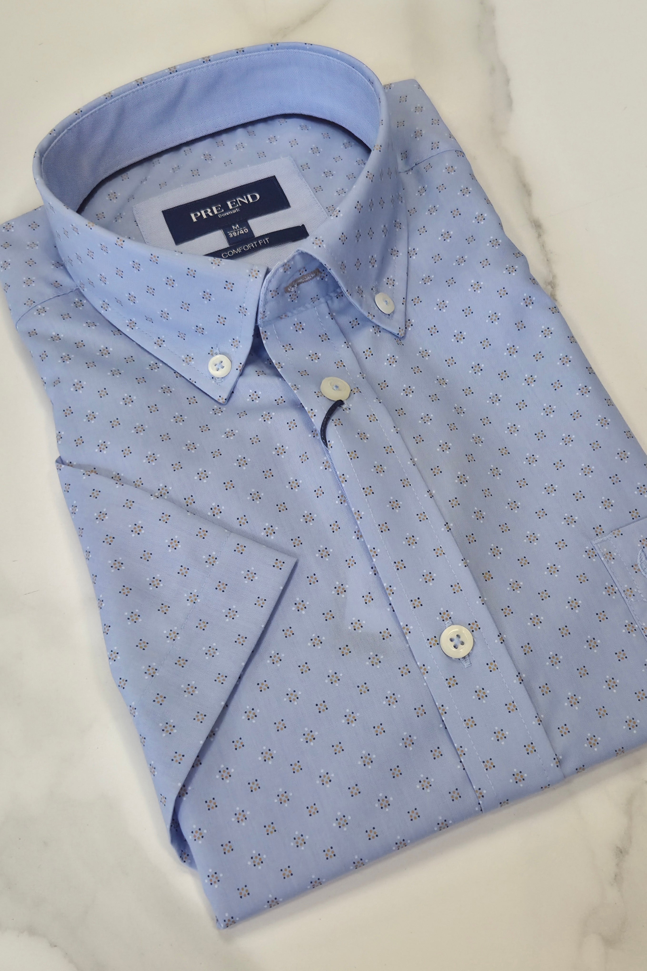 PRE END NAPOLI PATTERN S/S SHIRT - BABY BLUE