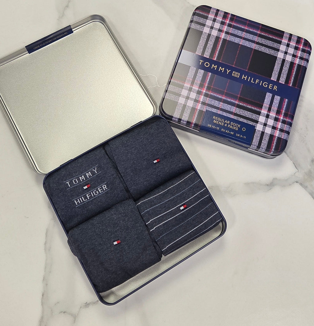 TOMMY HILFIGER 4 PACK GIFT TIN - DENIM