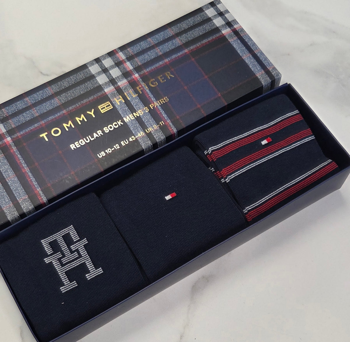 TOMMY HILFIGER MONOGRAM 3 PACK GIFT BOX - NAVY