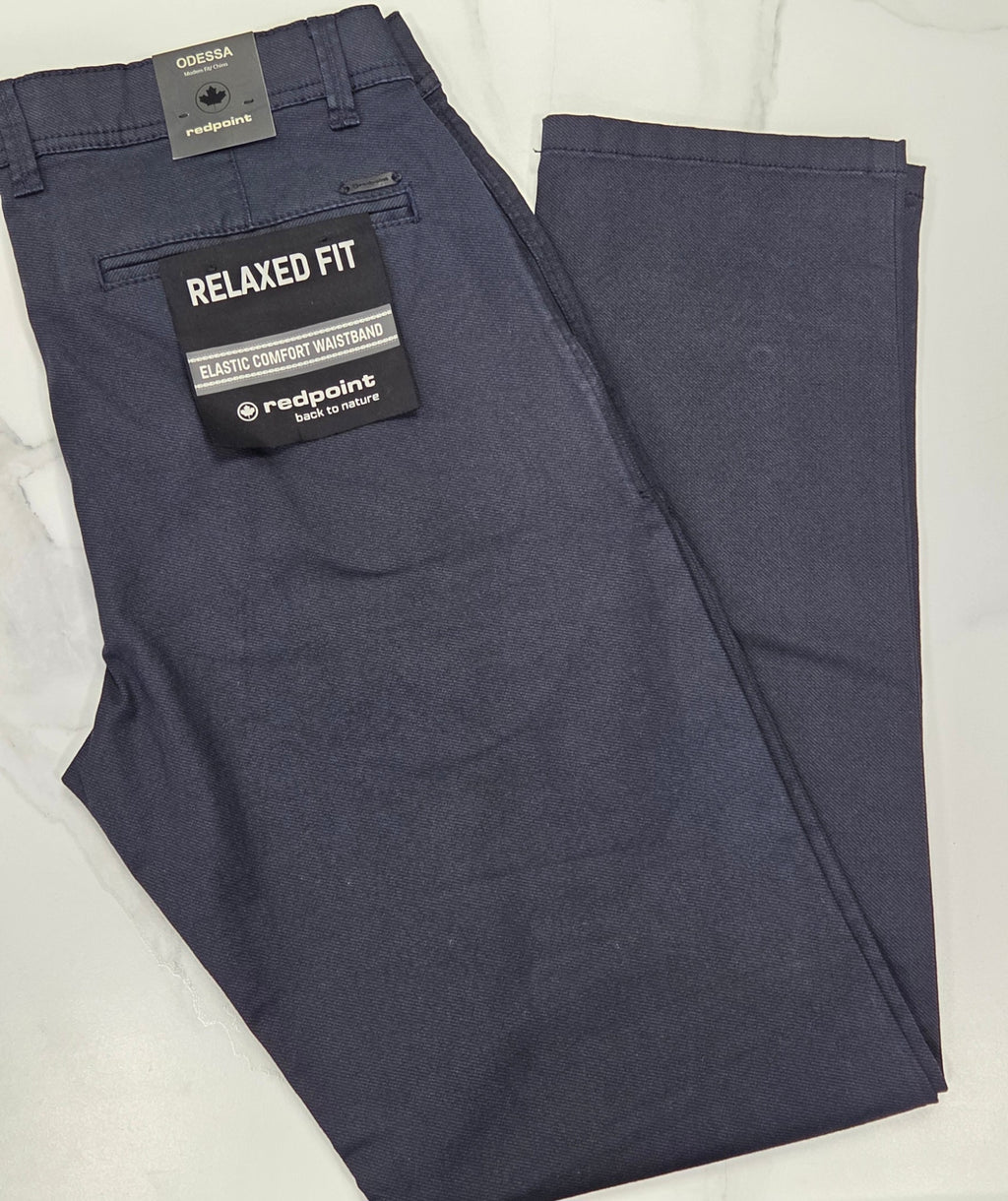 REDPOINT ODESSA RELAXED FIT CHINO - NAVY