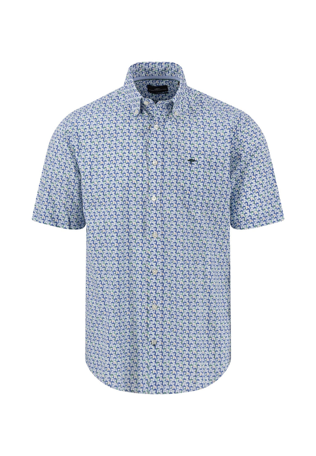 FYNCH HATTON RETRO PRINT S/S SHIRT - MULTI