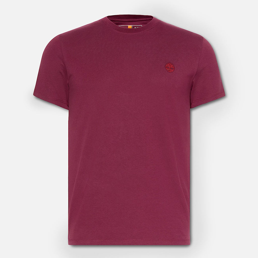 TIMBERLAND SMALL LOGO T-SHIRT  - BURGUNDY