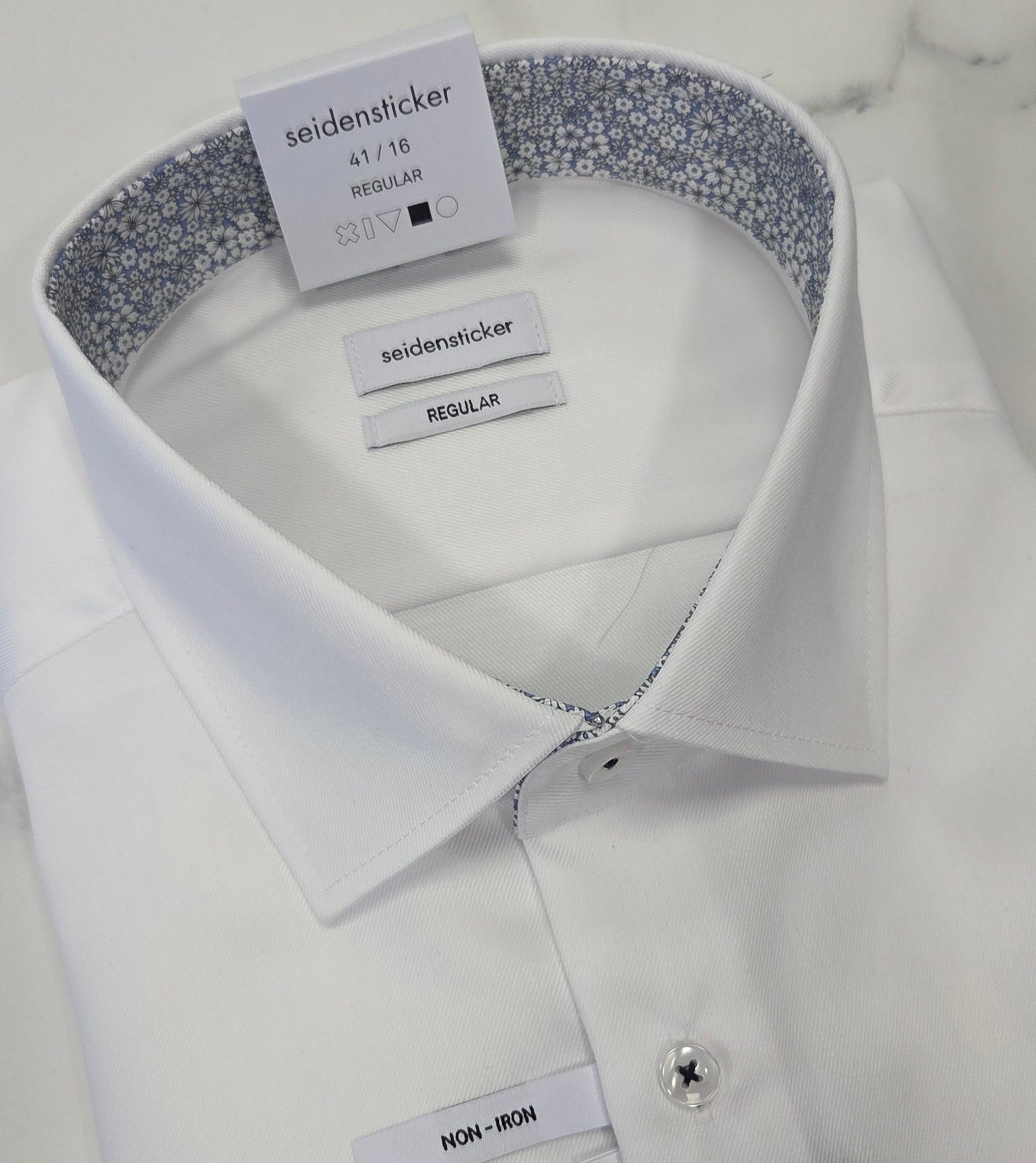 SEIDENSTICKER L/S REGULAR FIT (01.147200/01) - WHITE