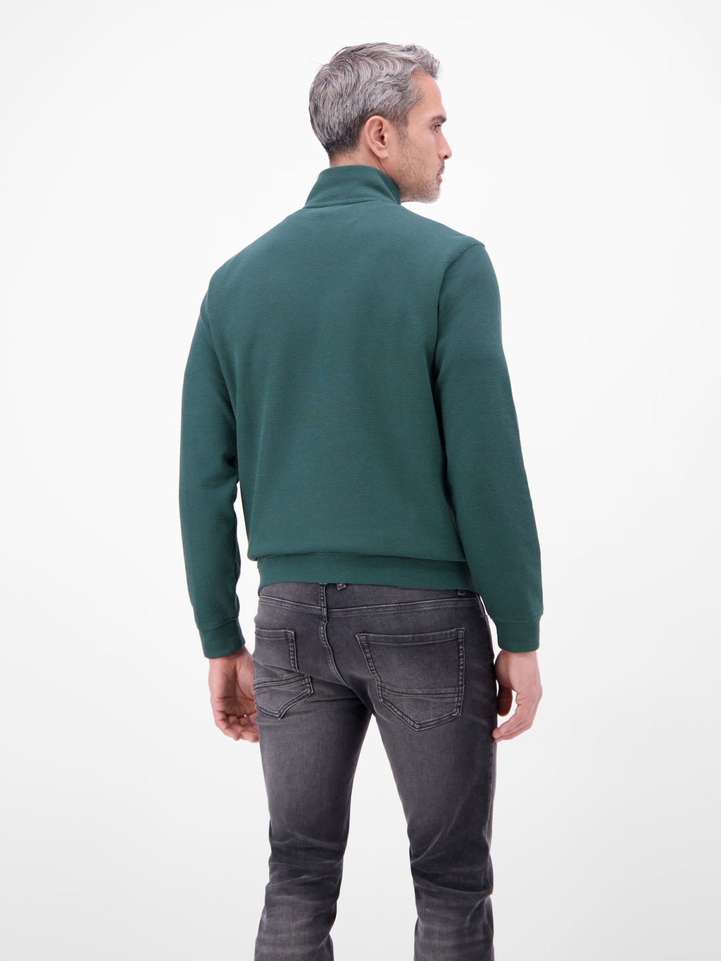 LERROS SELANIK 1/4 ZIP SWEATSHIRT - TEAL