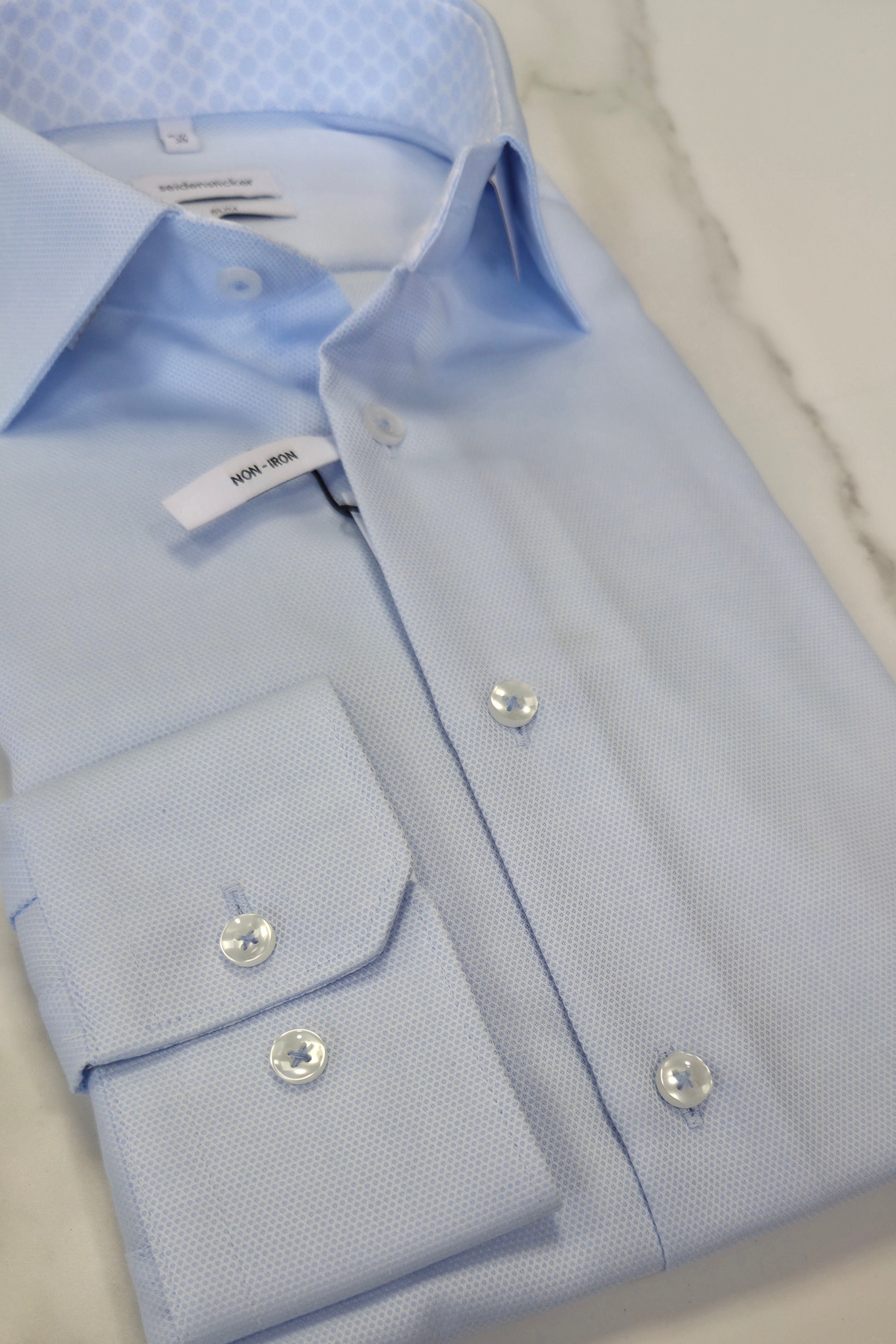 SEIDENSTICKER SLIM FIT L/S SHIRT (01849981) - BABY BLUE