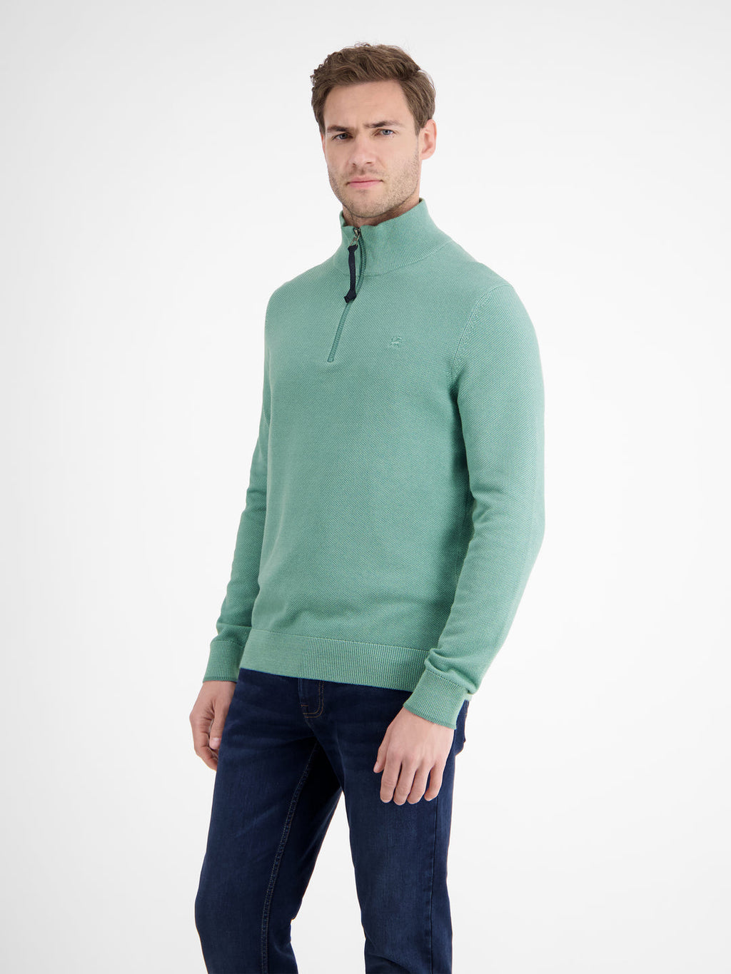 LERROS 1/4 ZIP KNITWEAR (2585413/429) - MINT