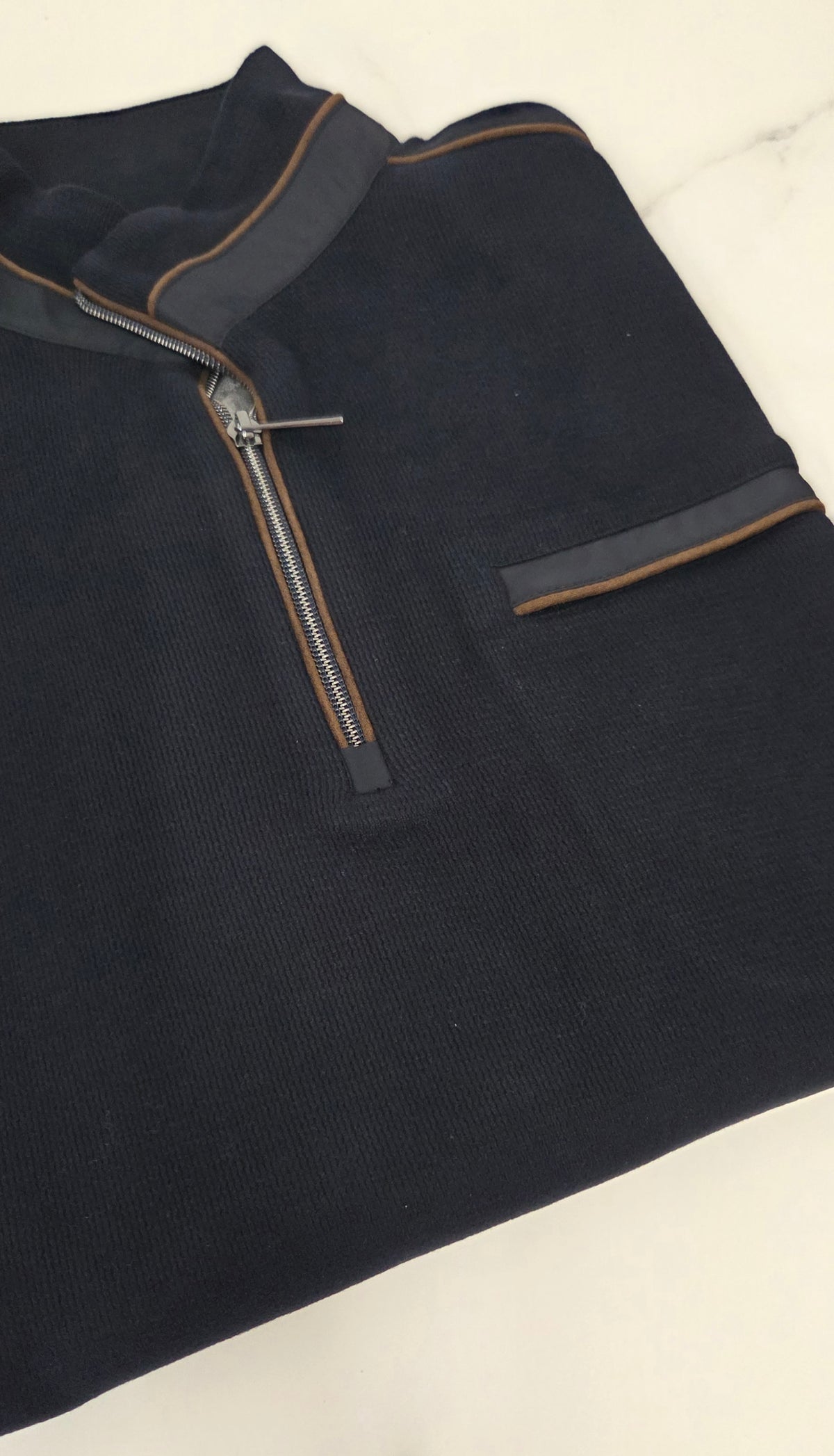 BUGATTI 1/4 ZIP SWEAT TROYER  - NAVY