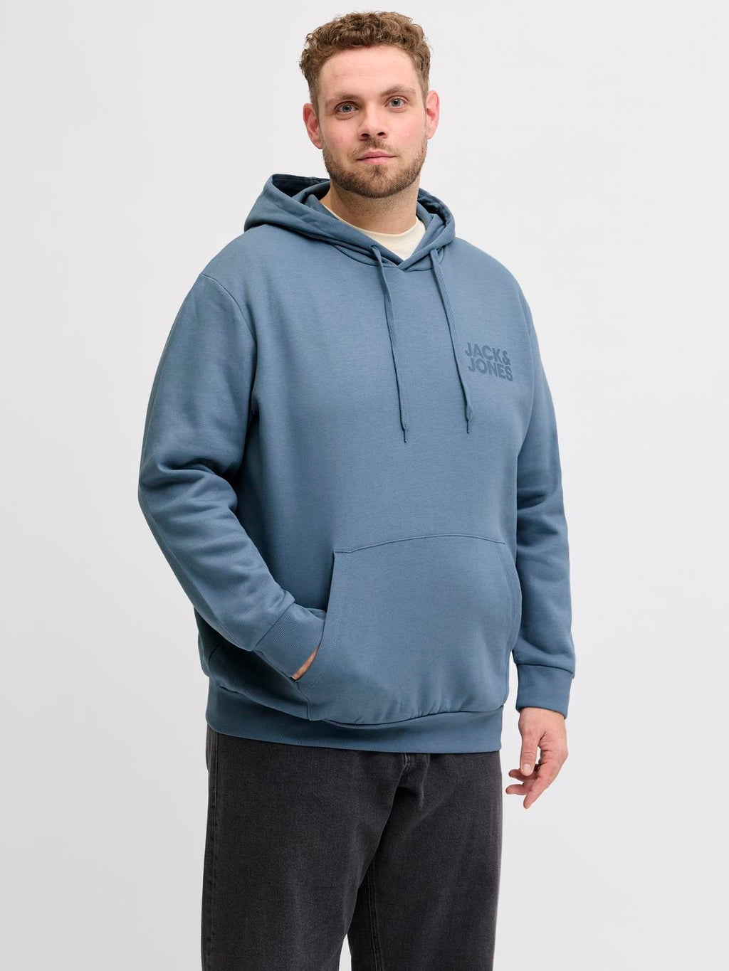 JACK & JACK HOODIE PLUS SIZE - BLUE