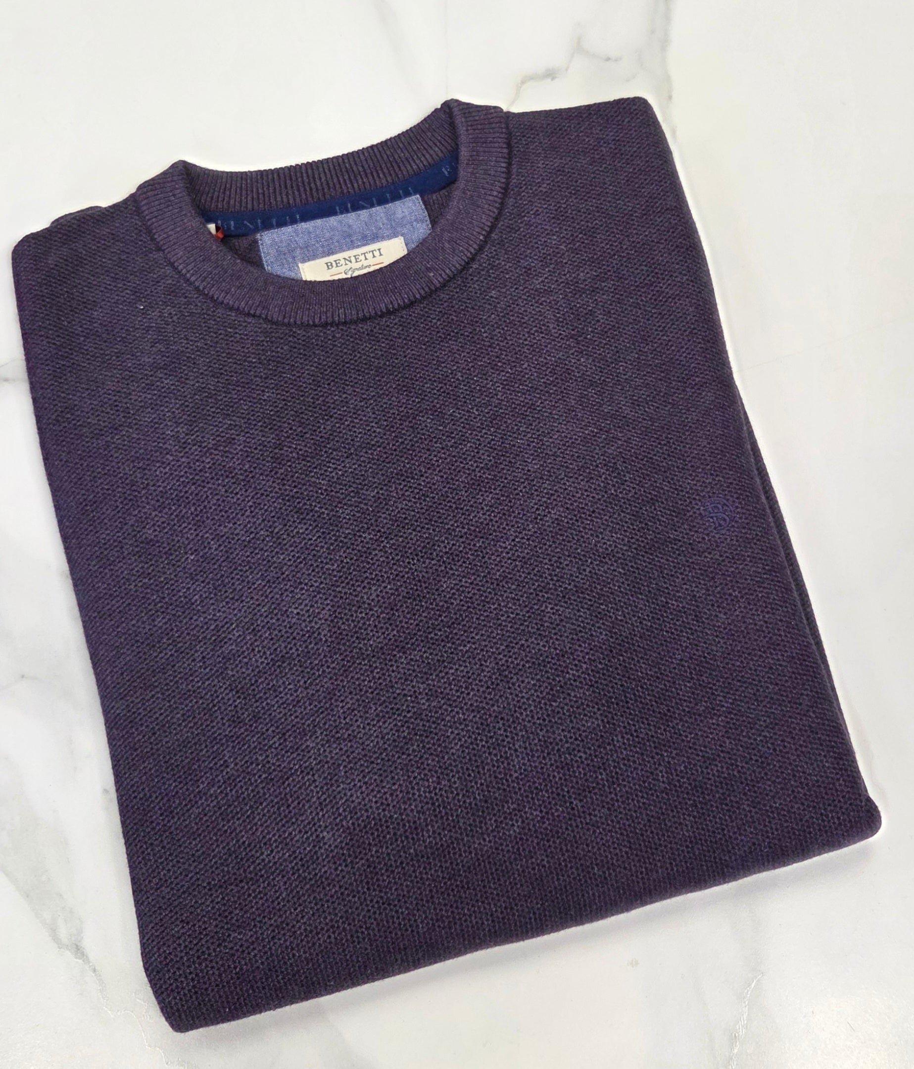 BENETTI DAWSON CREWNECK KNITWEAR - GRAPE