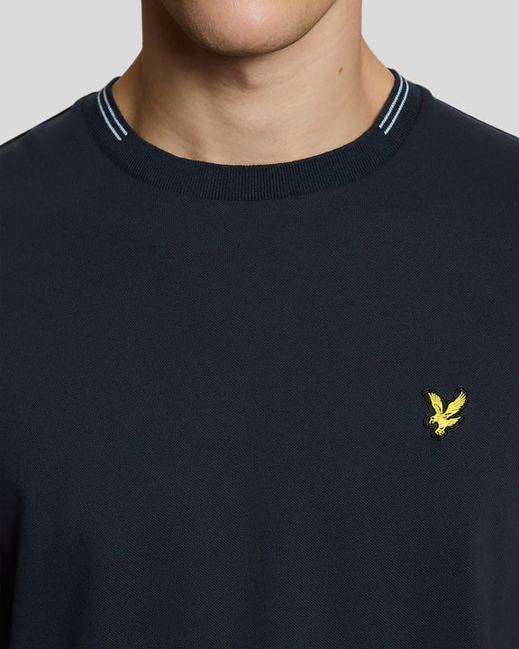 LYLE & SCOTT FINE TIPPED T-SHIRT - NAVY