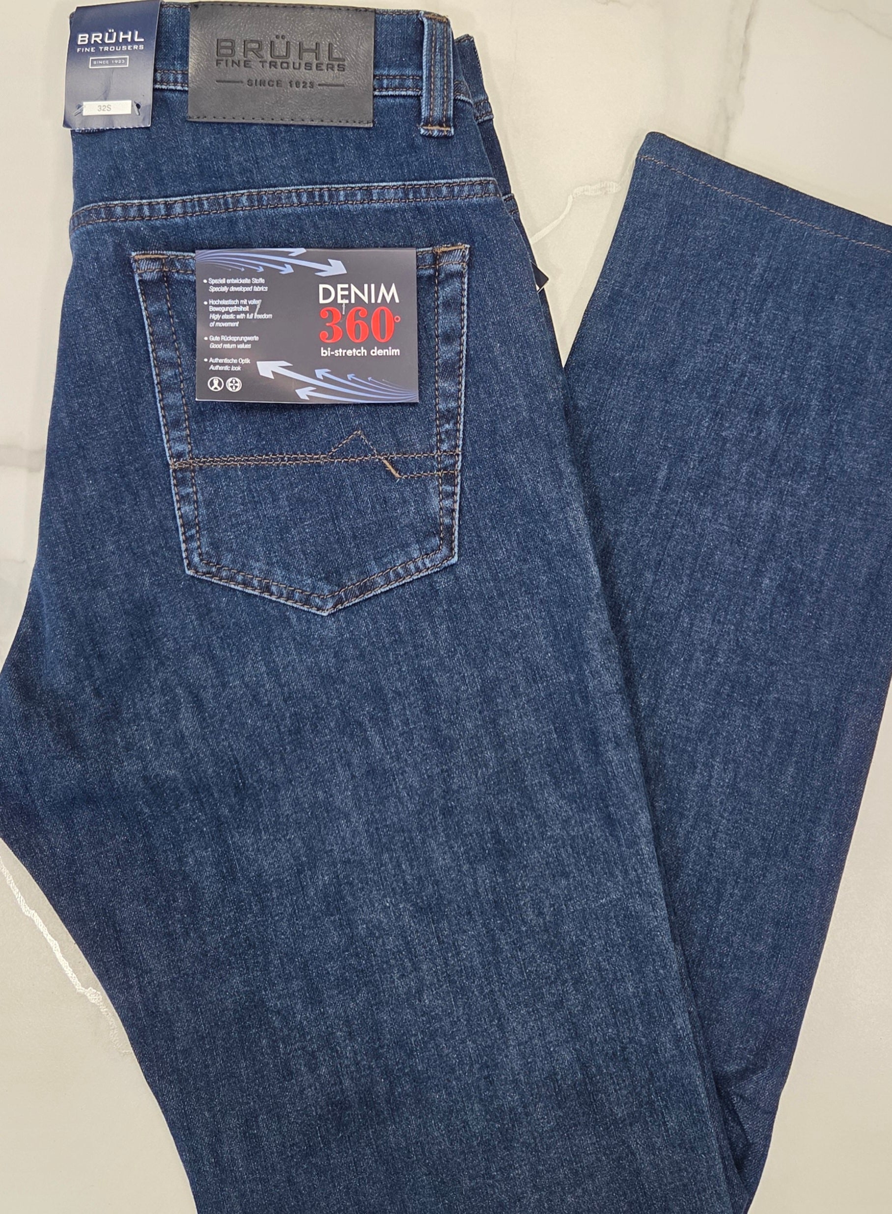 BRUHL YORK 360 BI-STRETCH DENIM (0726-191310-192/915) - MID BLUE