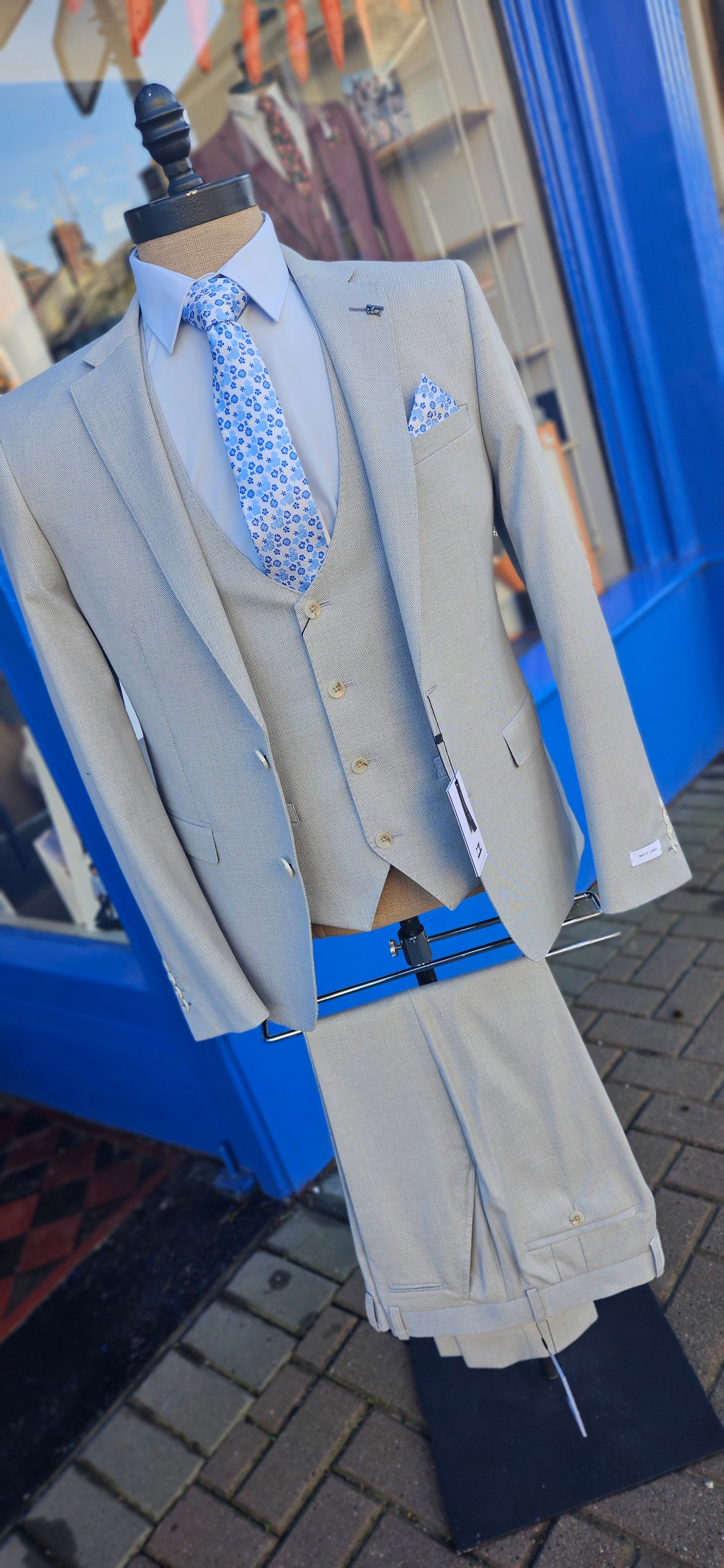 WHITE LABEL TAPERED FIT JASPER BLAZER (86055) - LIGHT GREY