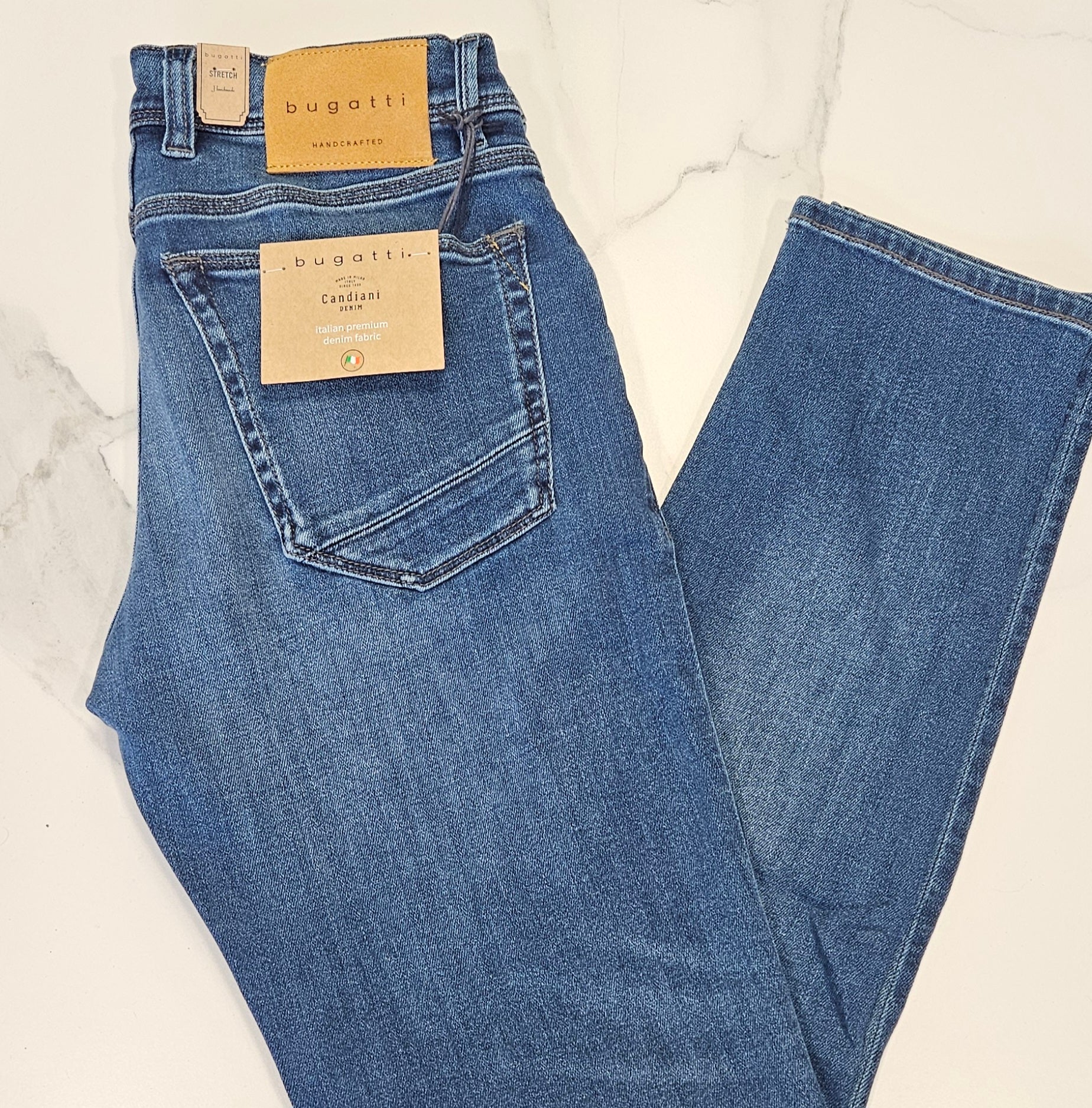 BUGATTI CANDIANI SOFT STETCH JEANS  - LIGHT WASH