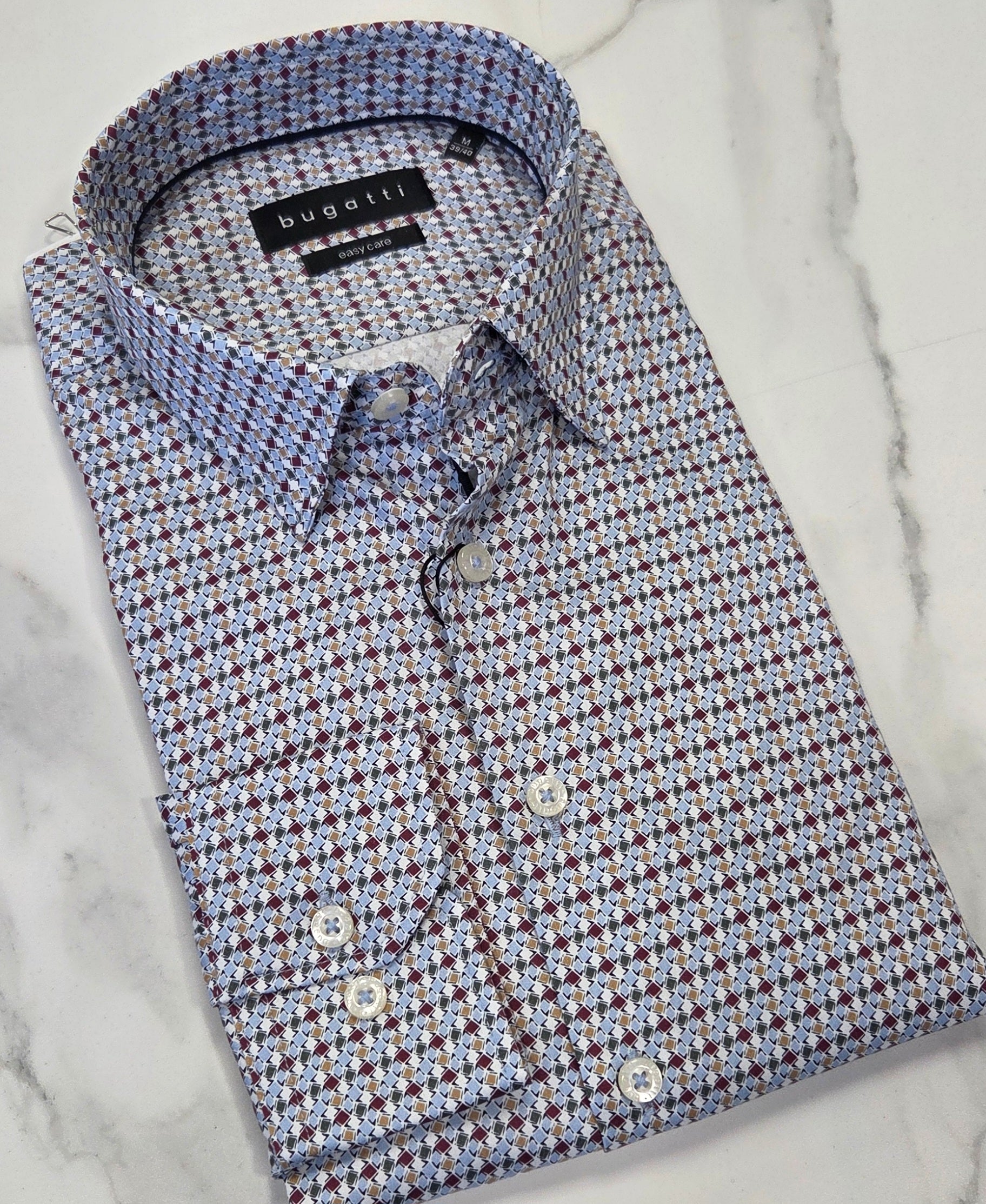 BUGATTI PATTERN L/S SHIRT  - MULTI
