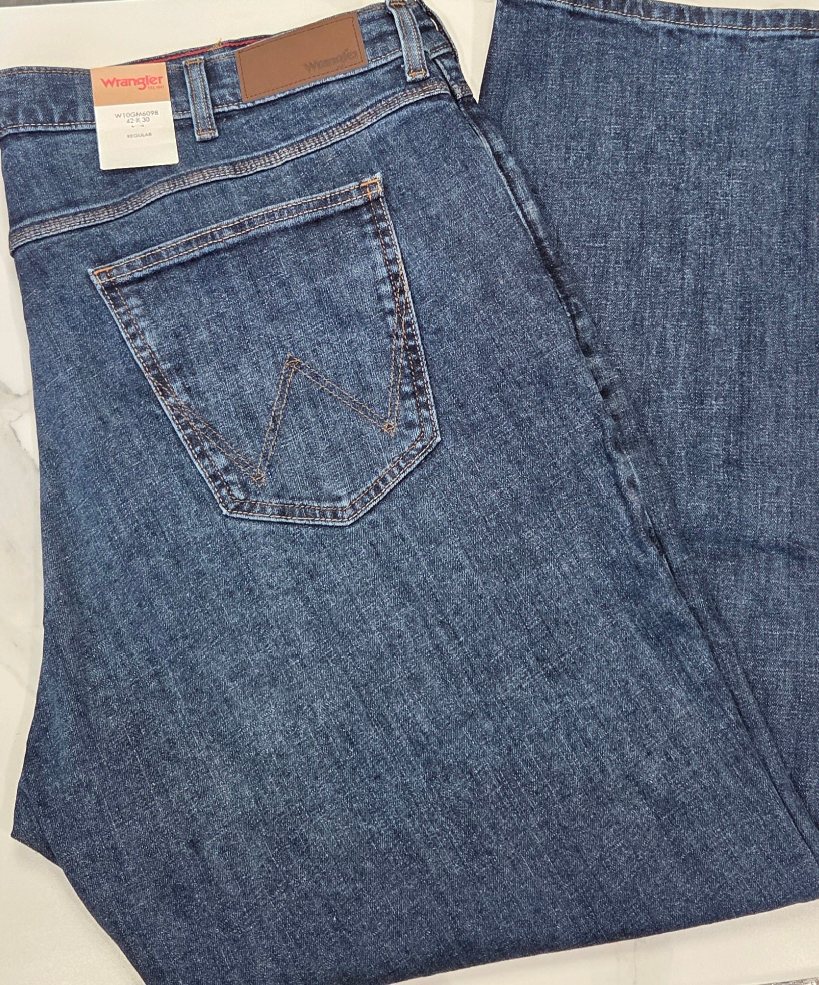 WRANGLER DARK STONE REGULAR STRAIGHT DENIMS - PLUS SIZE