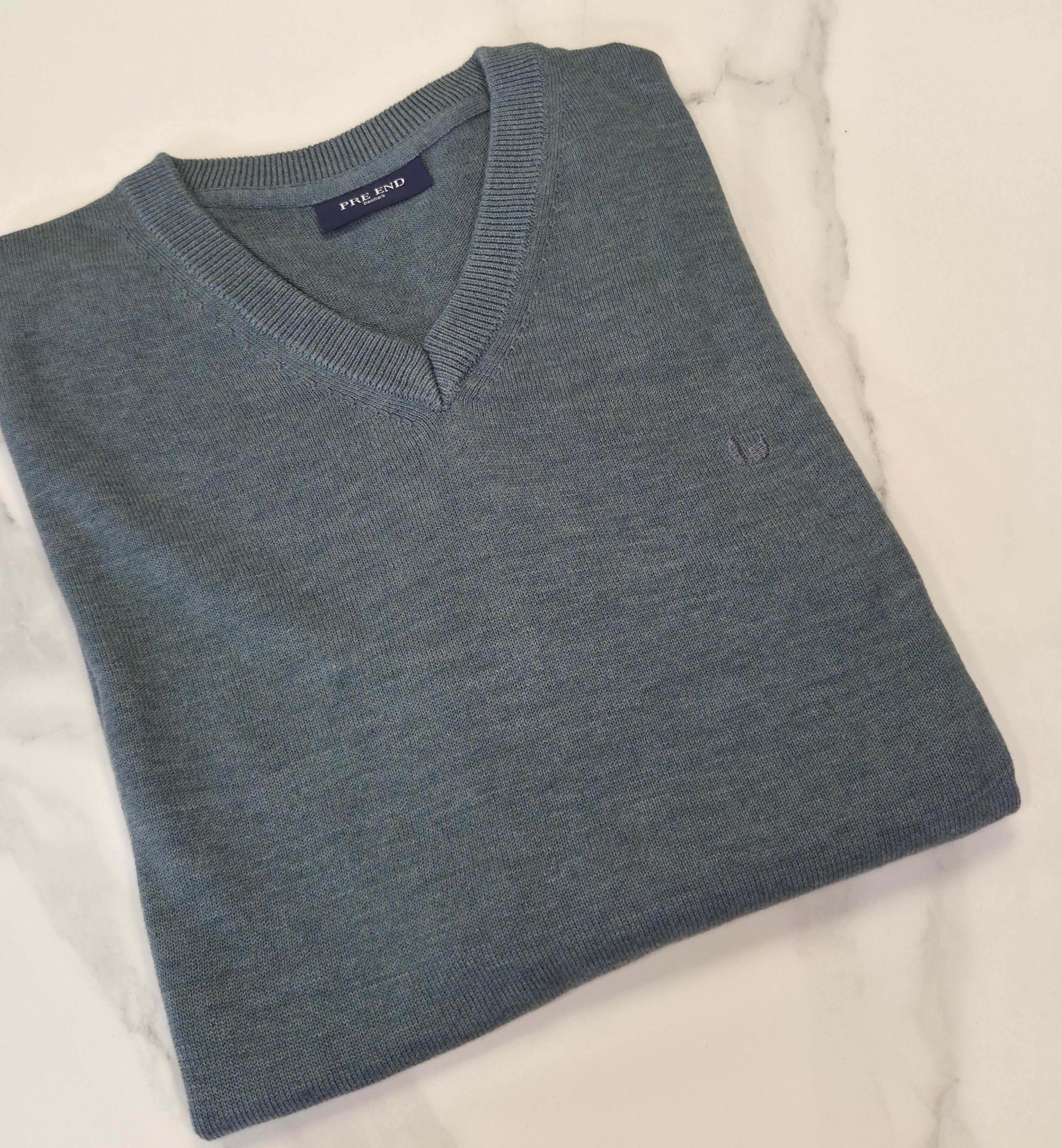 PRE END MALCOM V NECK KNIT - SAGE GREEN