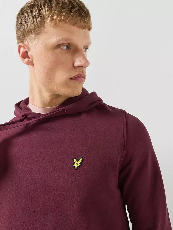 LYLE & SCOTT CORE LOGO HOODIE  - WINE