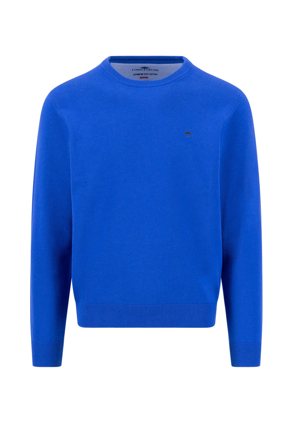 FYNCH FATTON O-NECK KNITWEAR - COBALT BLUE