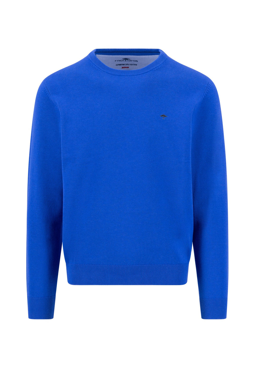 FYNCH FATTON O-NECK KNITWEAR - COBALT BLUE