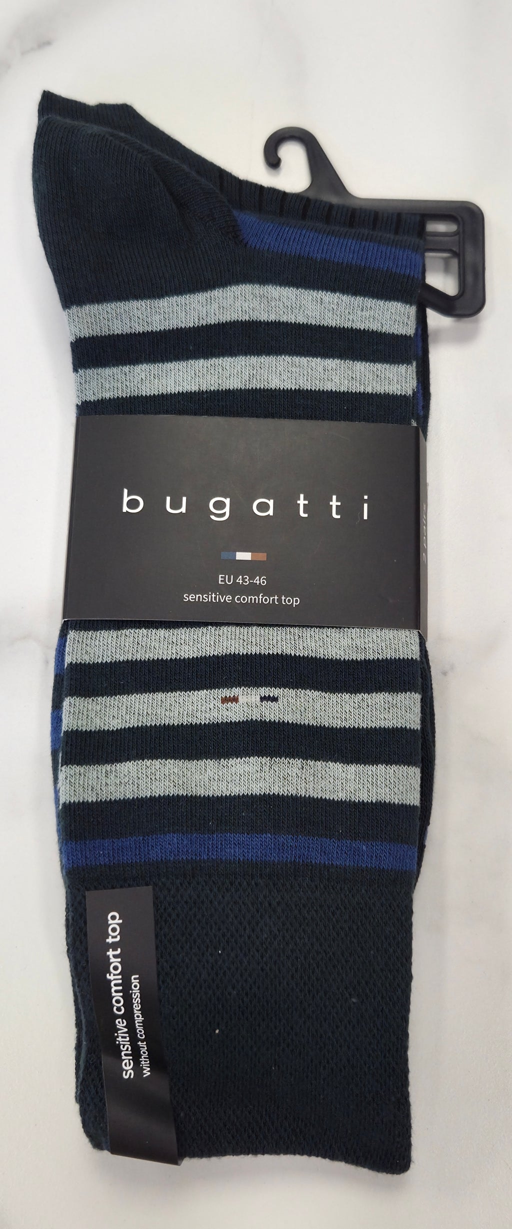 BUGATTI 2 PACK SOCK STRIPE (61123) - EMERALD