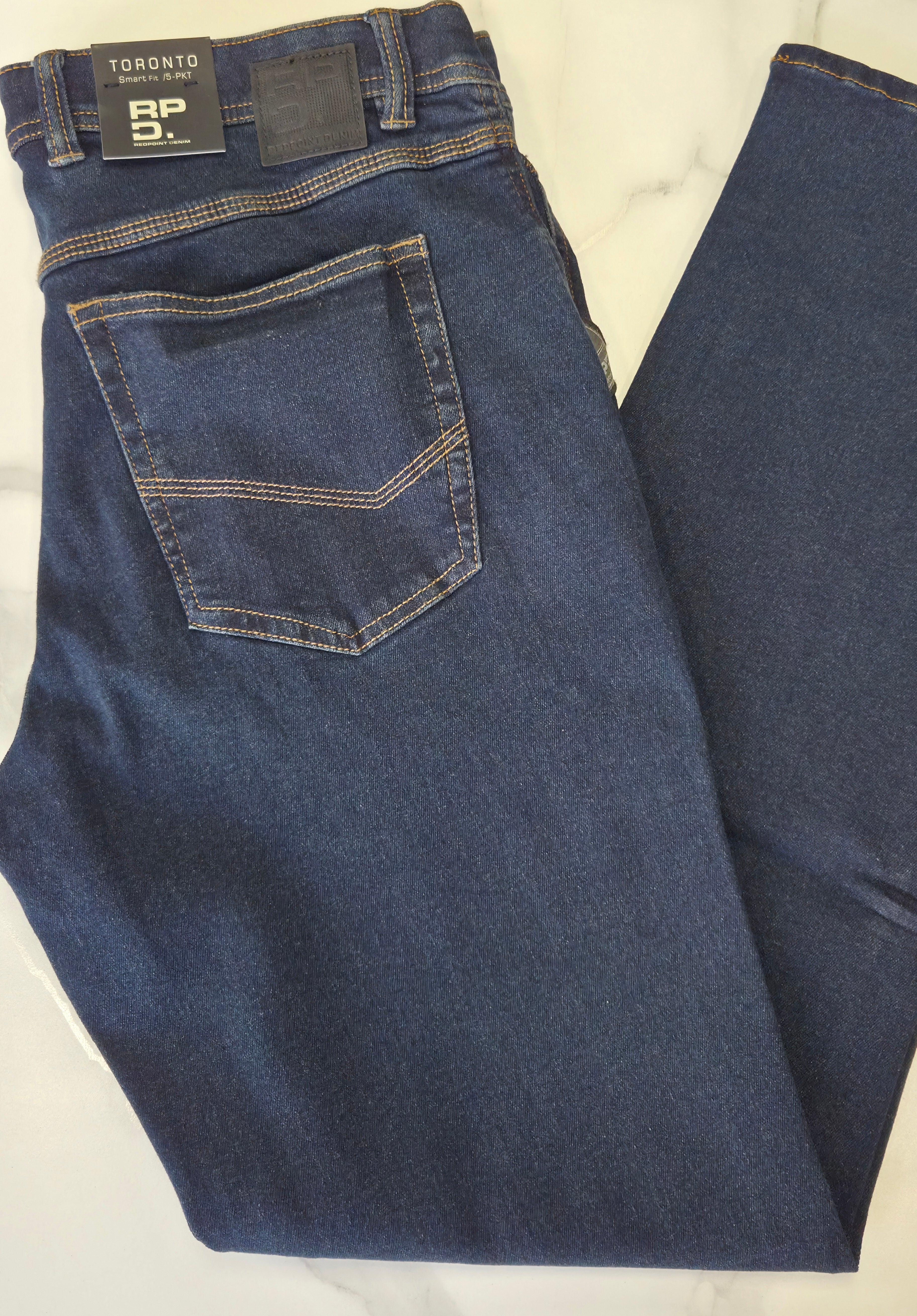 REDPOINT TORONTO 5 POCKET JEAN (4300) - DARK WASH