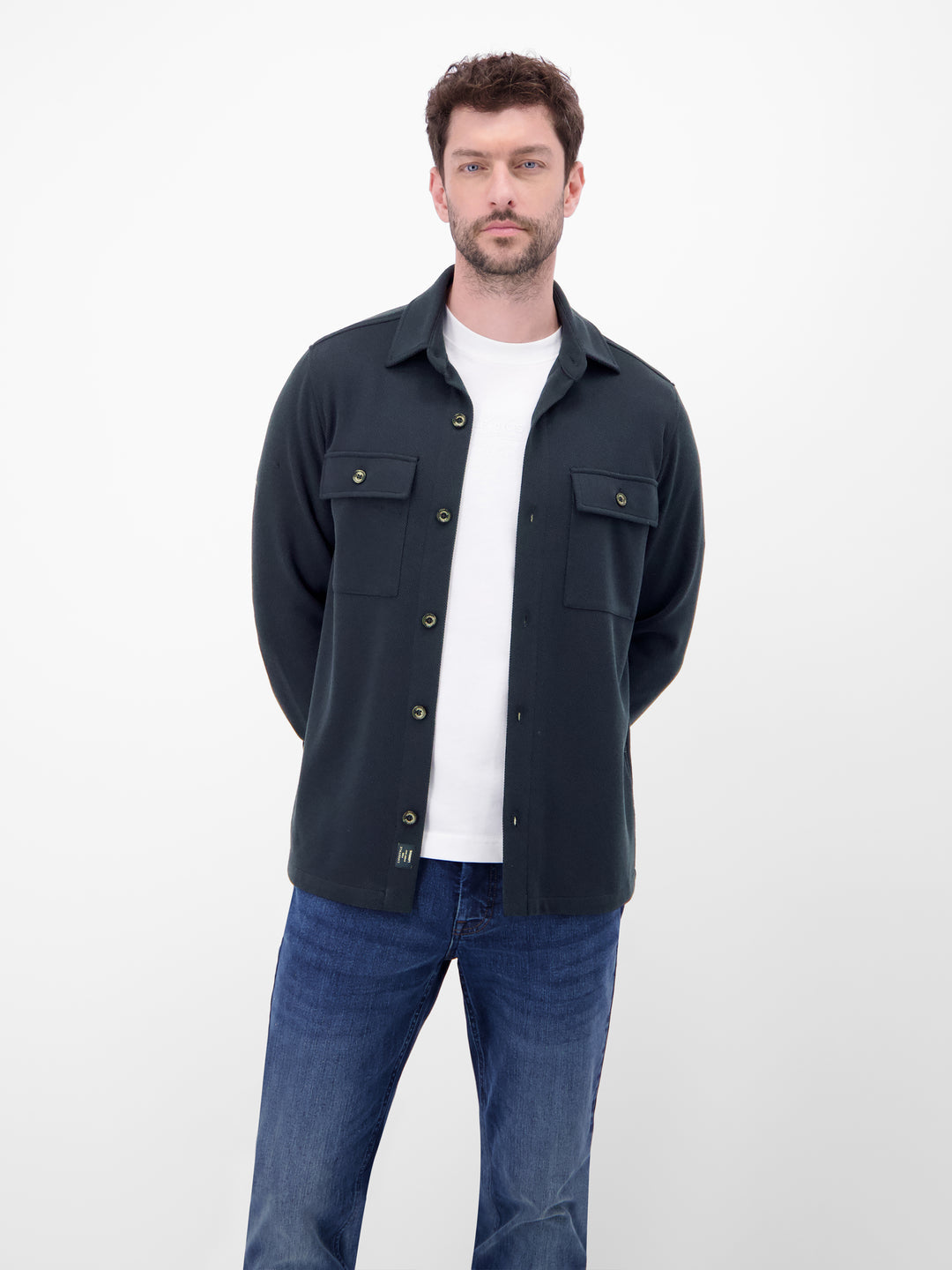 LERROS NAVY OVERSHIRT - NAVY