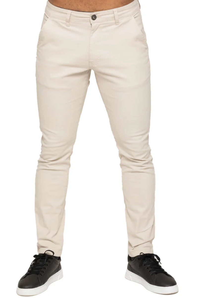 ENZO SLIM FIT STRETCH CHINO - STONE