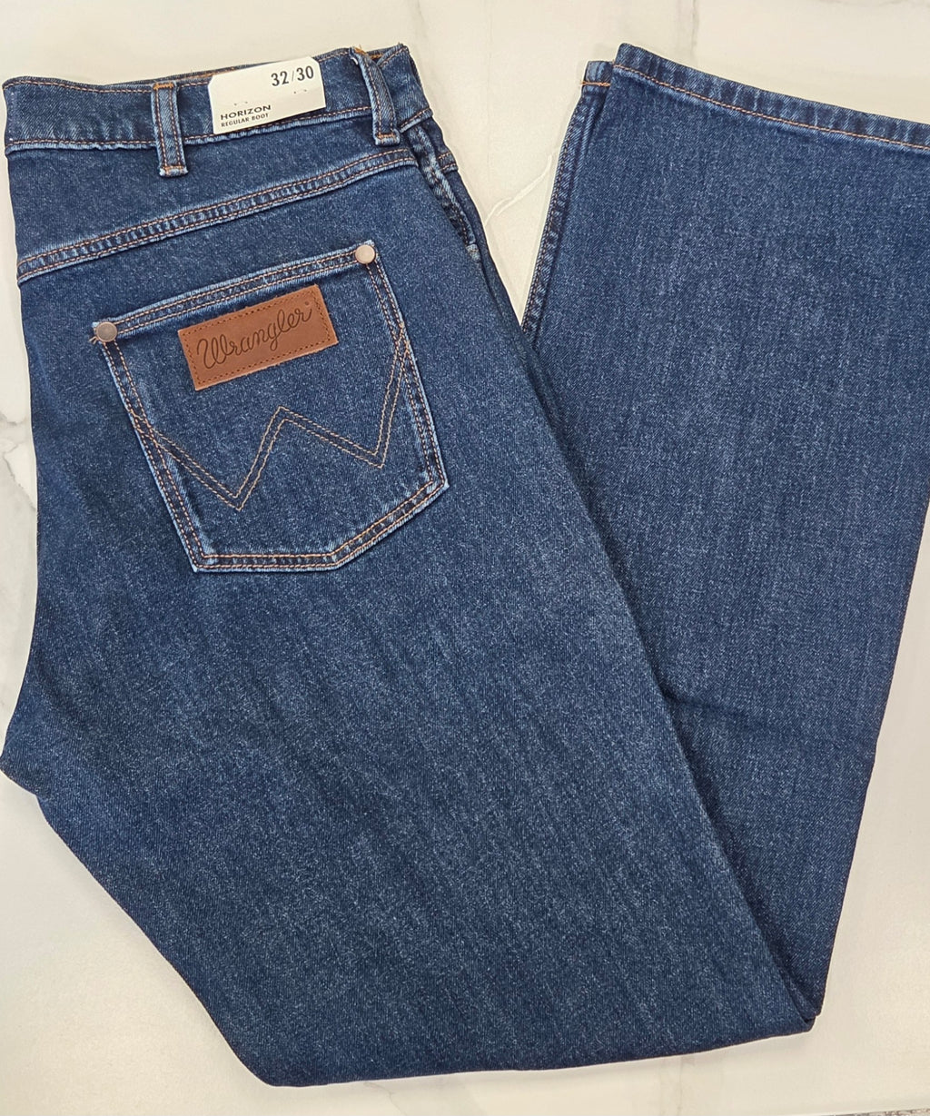 WRANGLER HORIZON SOFT FADE BOOTCUT - BLUE DENIM