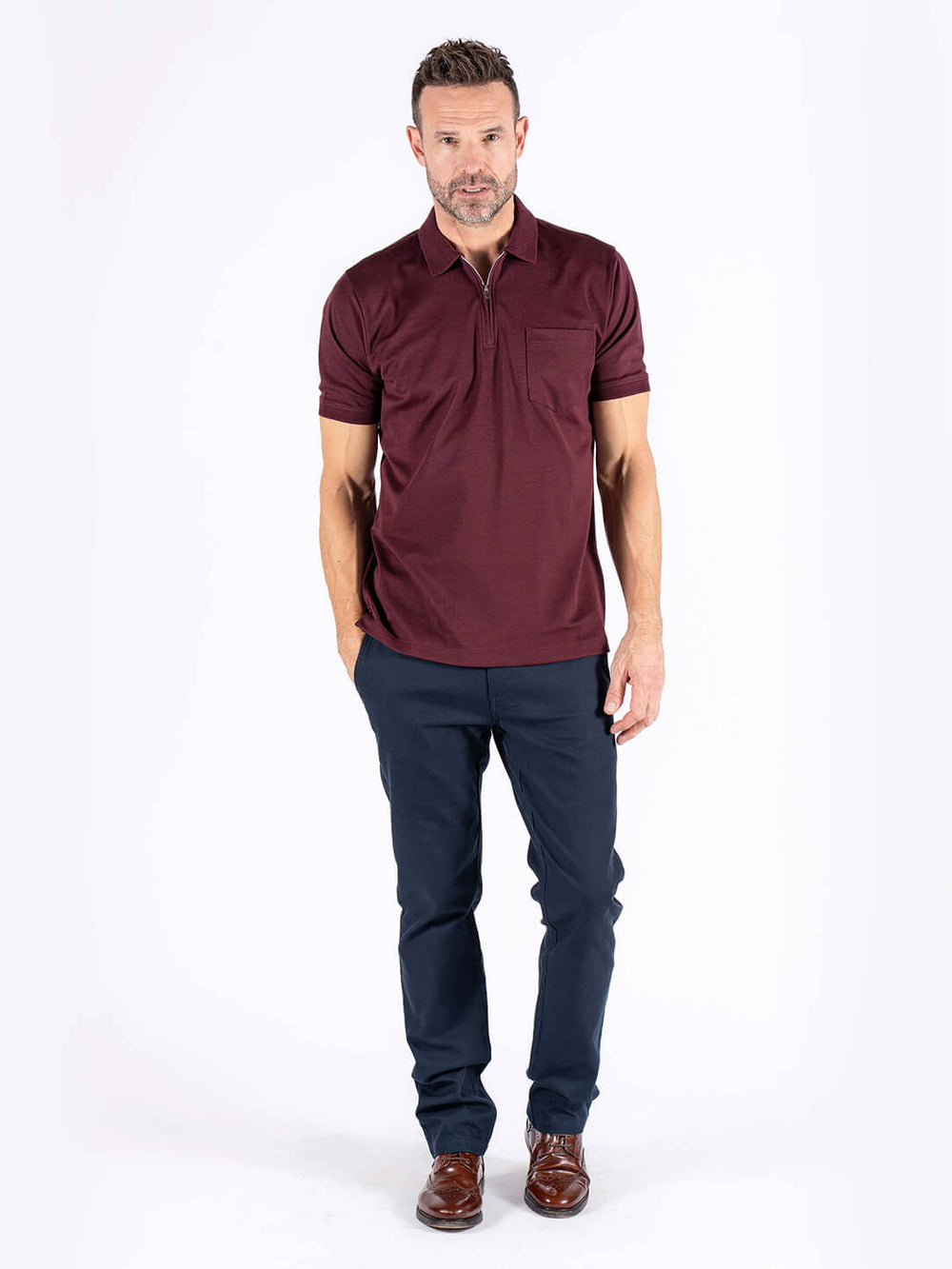 PRE END SAILOR POLO SHIRT - WINE