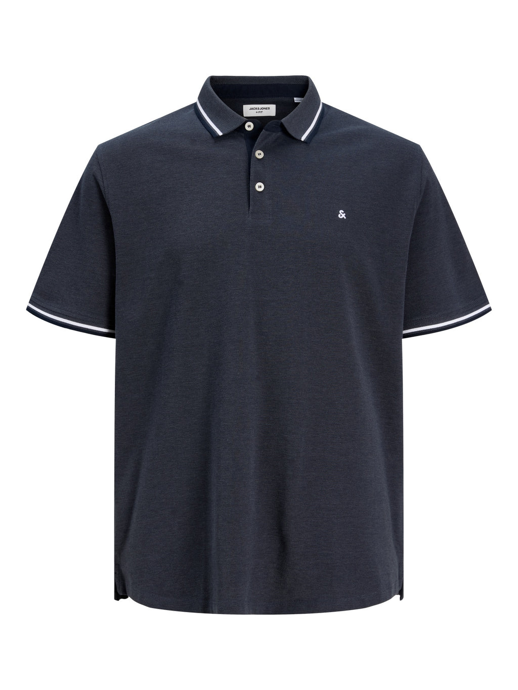 JACK & JONES MIRAGE POLOSHIRT PLUS SIZE - CHARCOAL