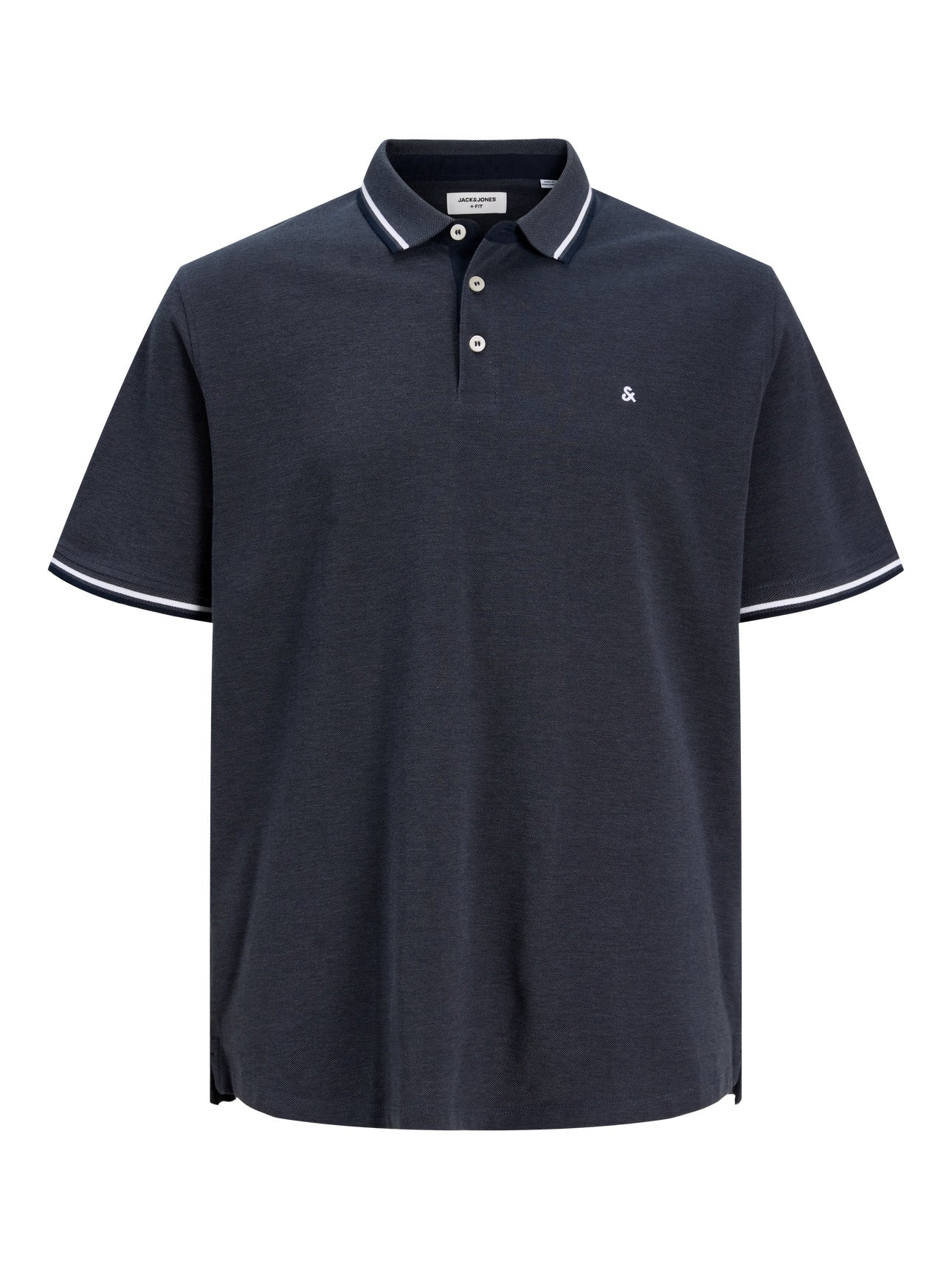 JACK & JONES MIRAGE POLOSHIRT PLUS SIZE - CHARCOAL