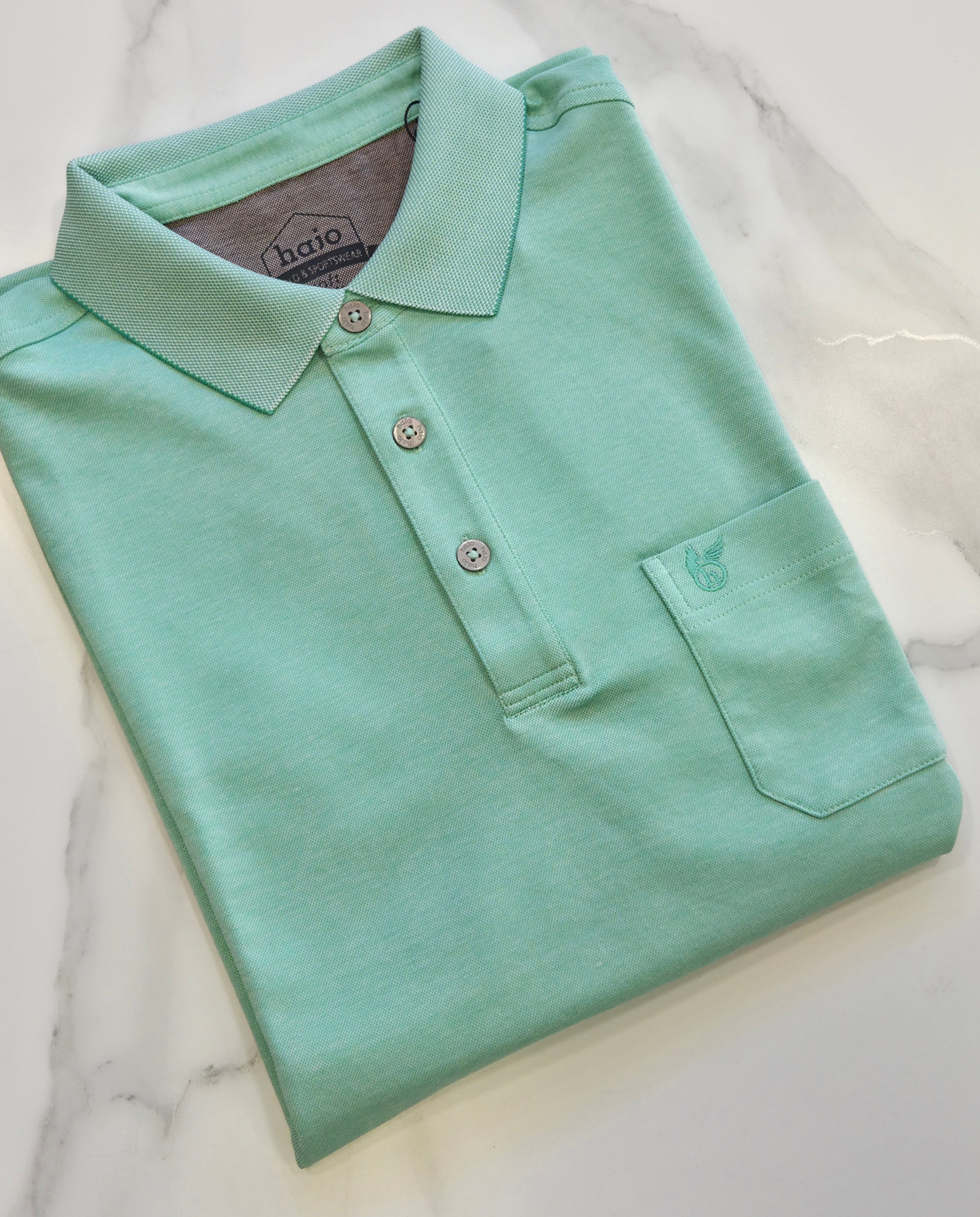 HAJO MICROFIBRE POLO SHIRT - MINT