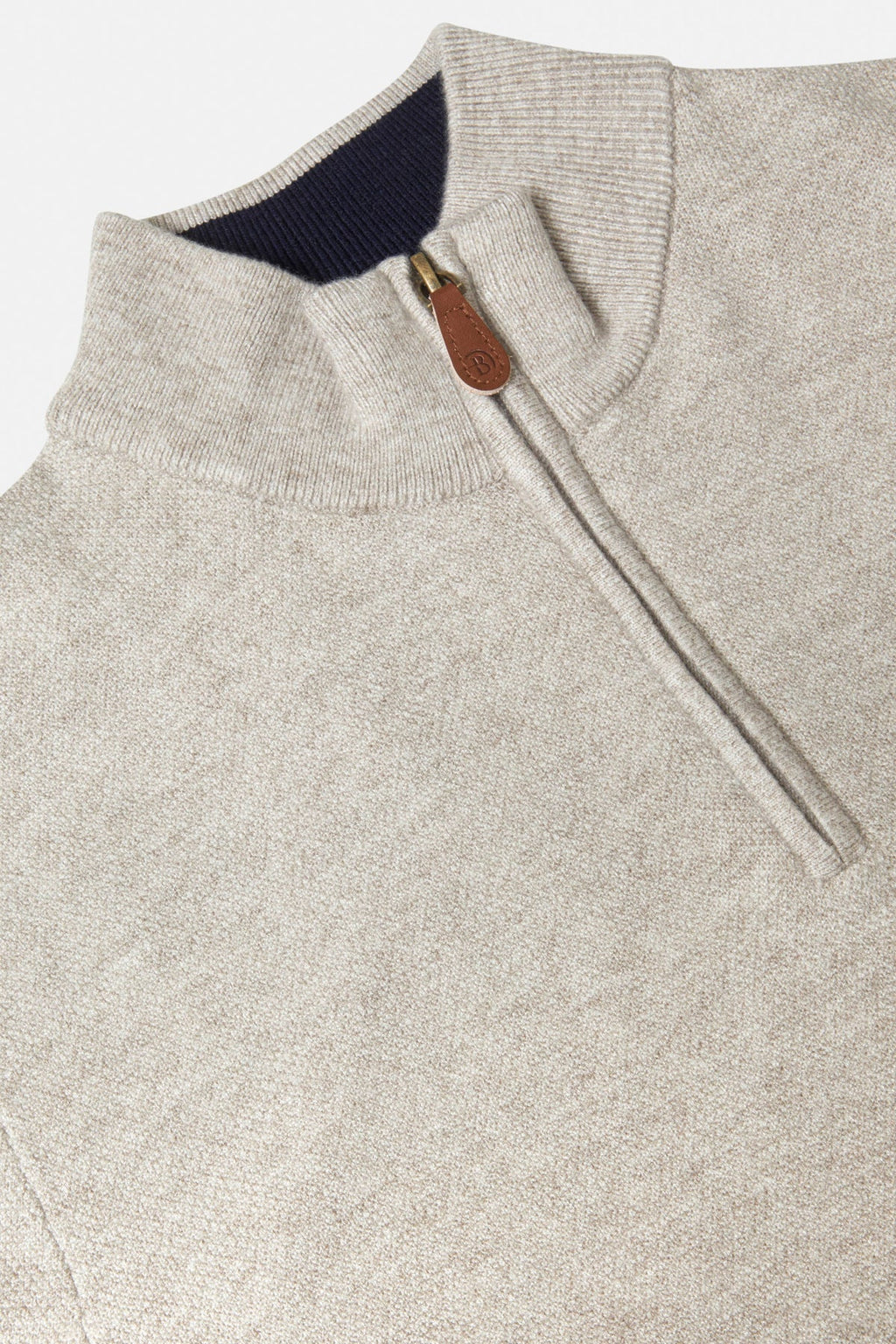 BENETTI QUINN 1/4 ZIP KNITWEAR - BEIGE