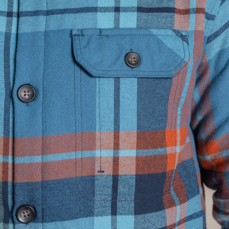 CRAGHOPPER BURNBANK OVERSHIRT - NAVY/RUST