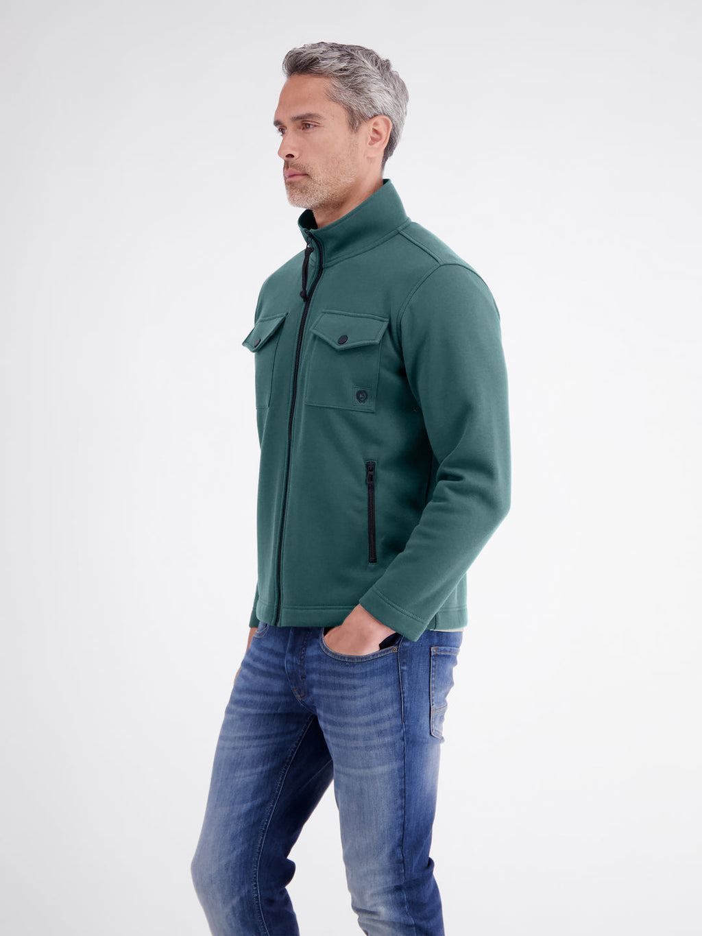 LERROS FELPA OVERSHIRT SWEAT  -FOREST