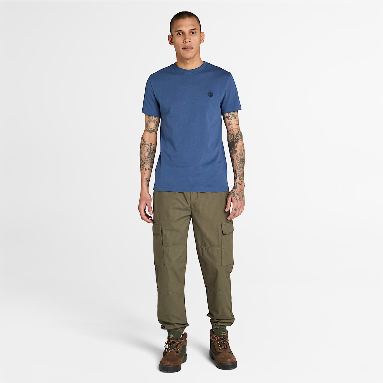 TIMBERLAND SMALL LOGO T-SHIRT - NAVY BLUE