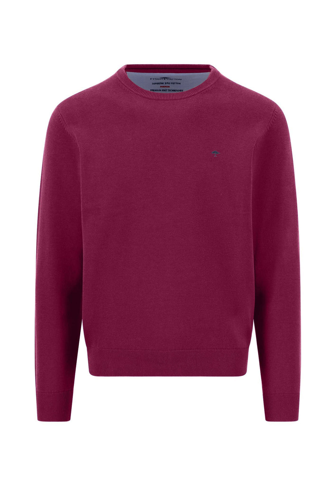 FYNCH HATTON O-NECK KNITWEAR  - WINE