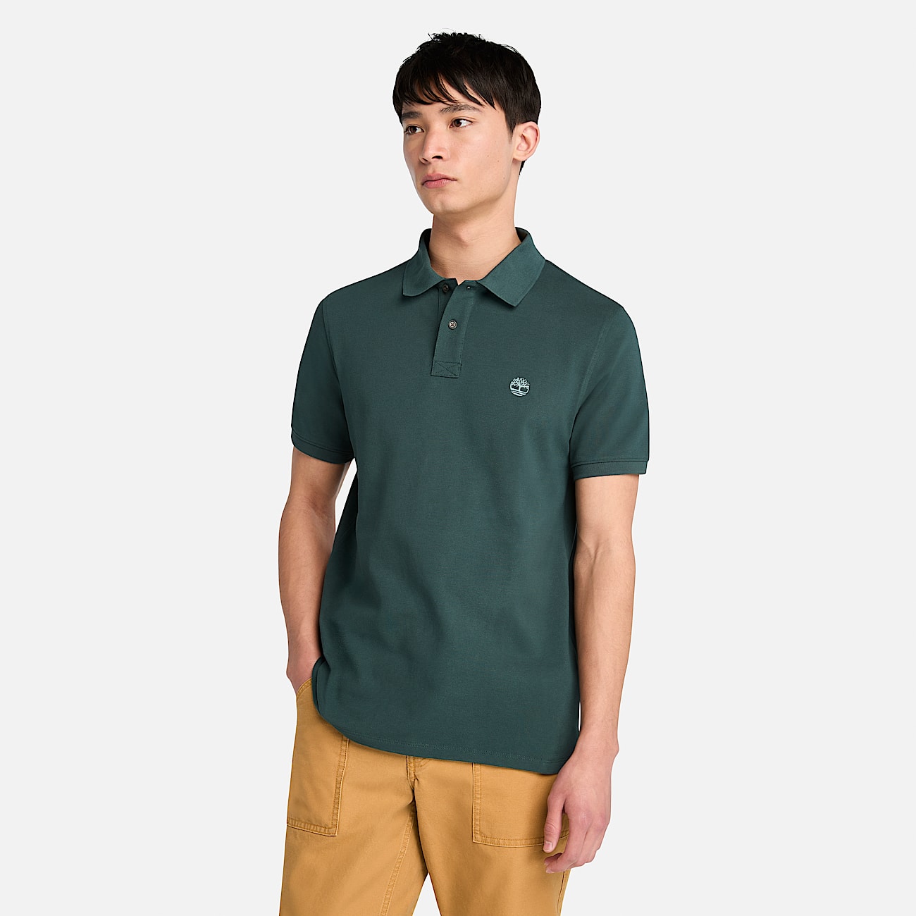 TIMBERLAND PIQUE POLO SHIRT - EMERALD