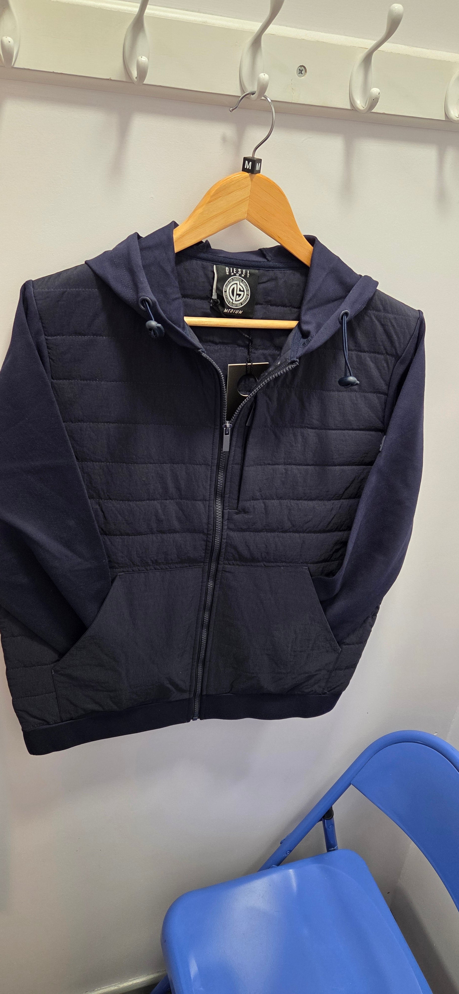 DIESEL ASHER HYBRID ZIP - NAVY