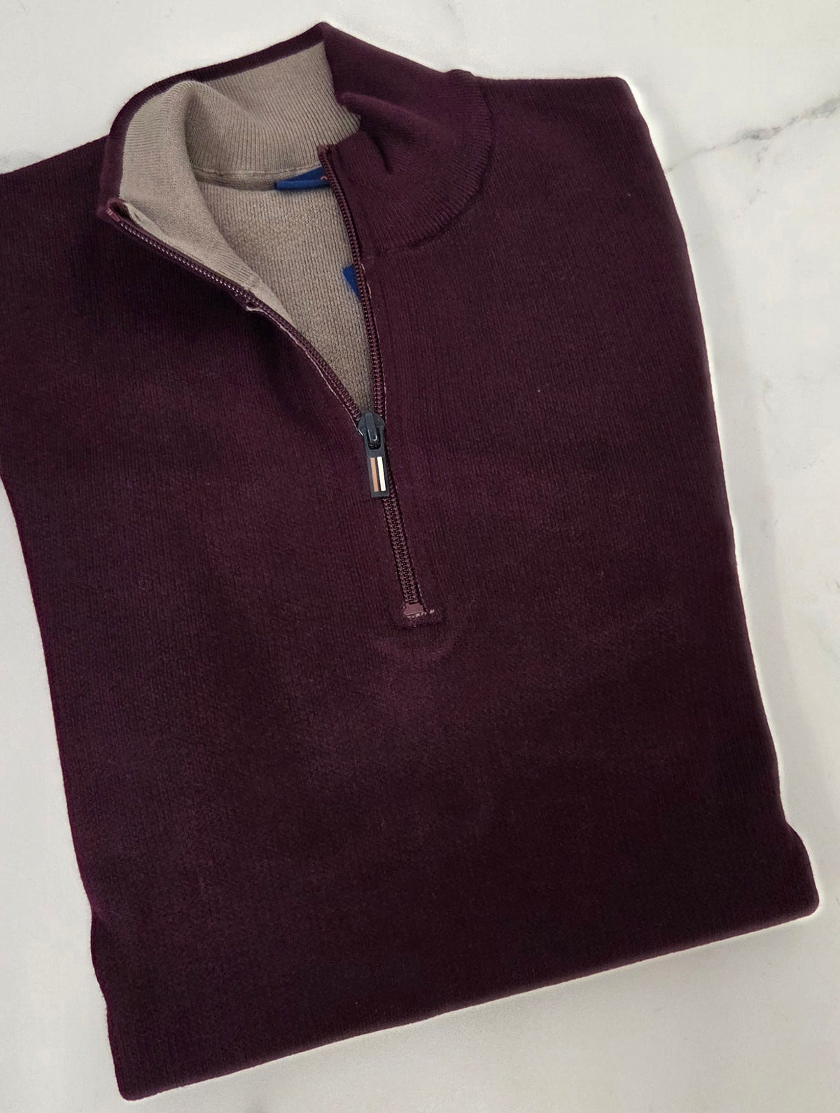 BAILEYS 1/2 ZIP KNITWEAR  (628498/495) - WINE